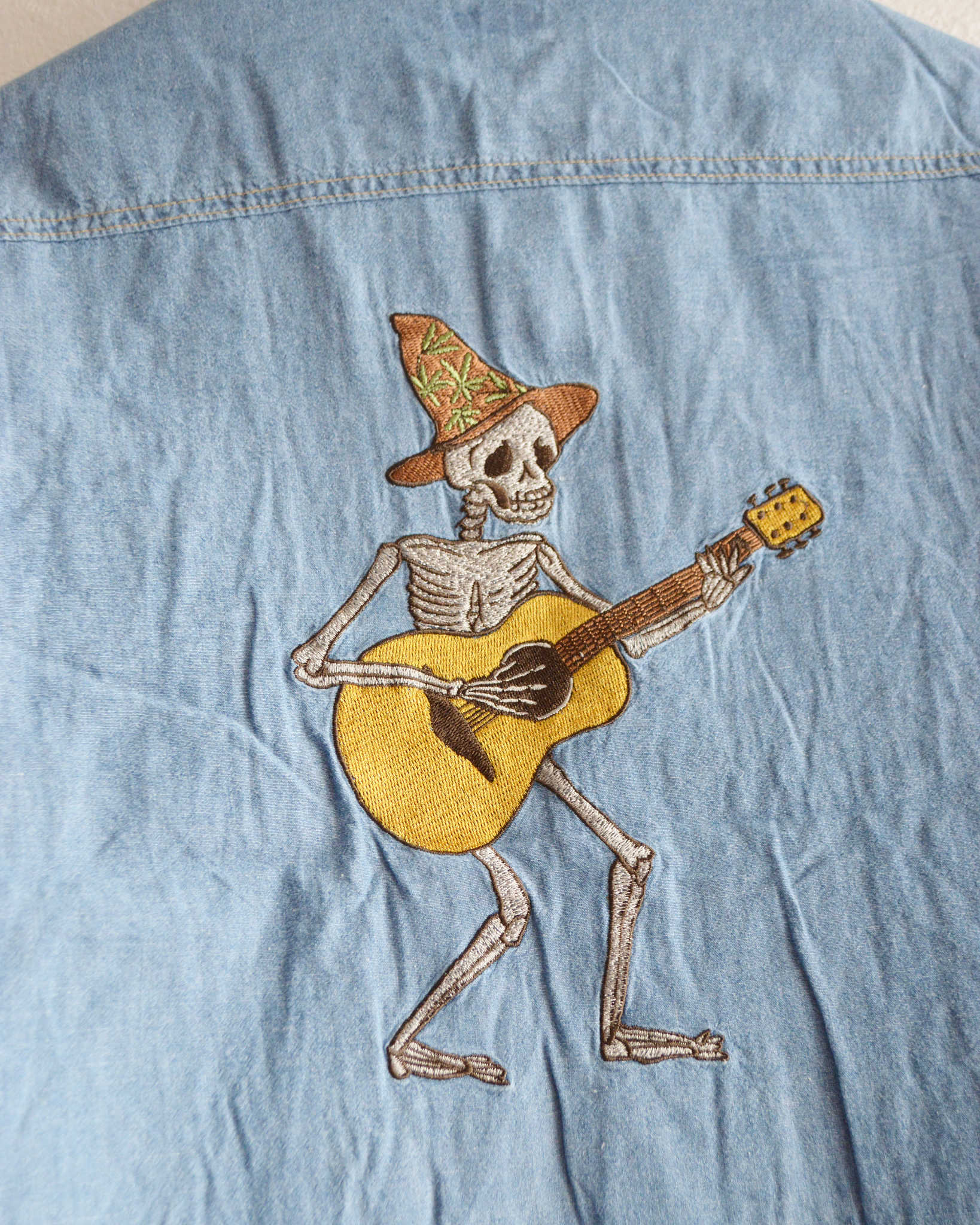 GOHEMP ゴーヘンプ / PLEATS WORK SHIRTS プリーツワークシャツ (BLUE)