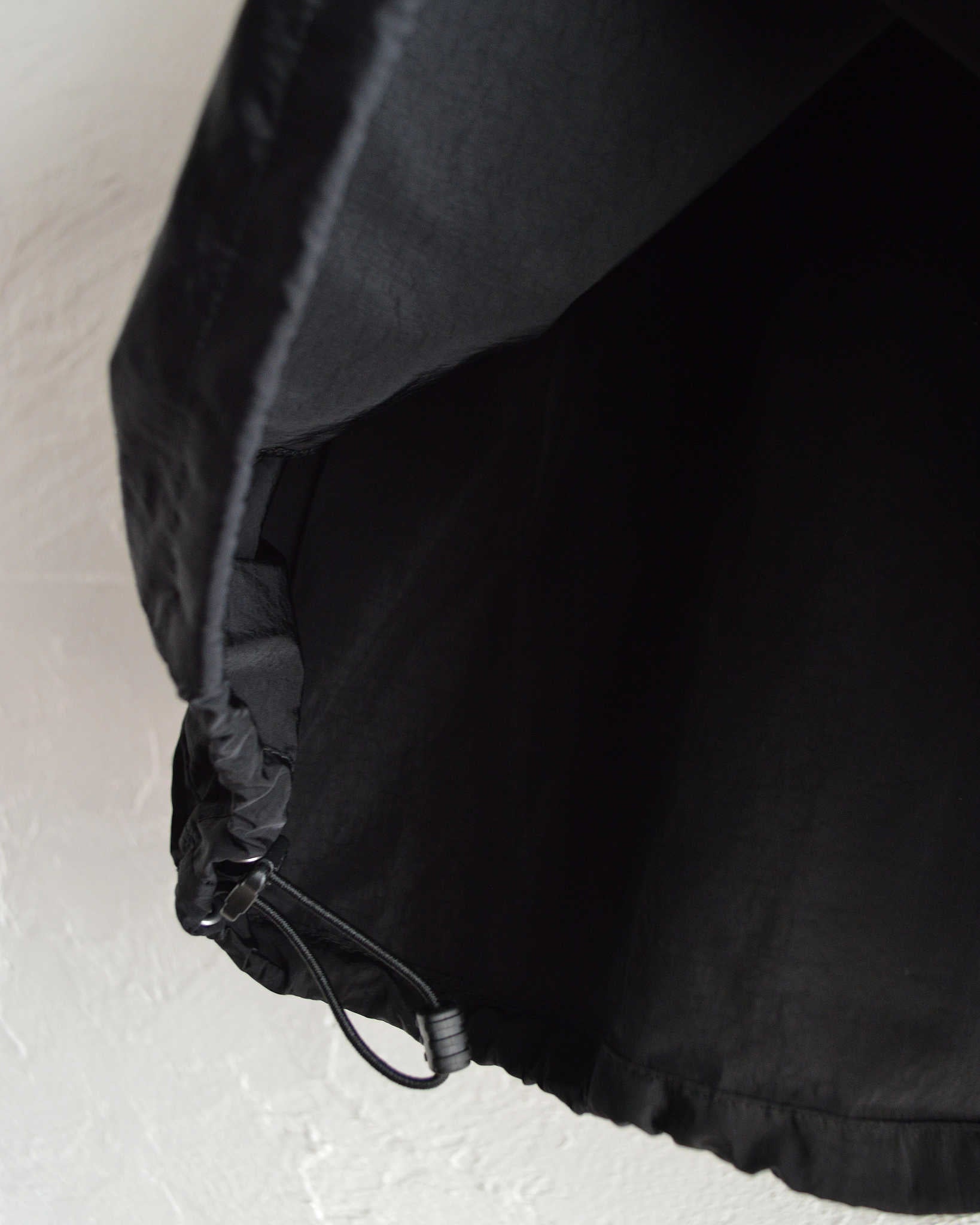 AXESQUIN アクシーズクイーン / NYLON TAFFETA BIAS ZIP JACKET ナイロンタフタバイアスジップジャケット (BLACK ブラック)