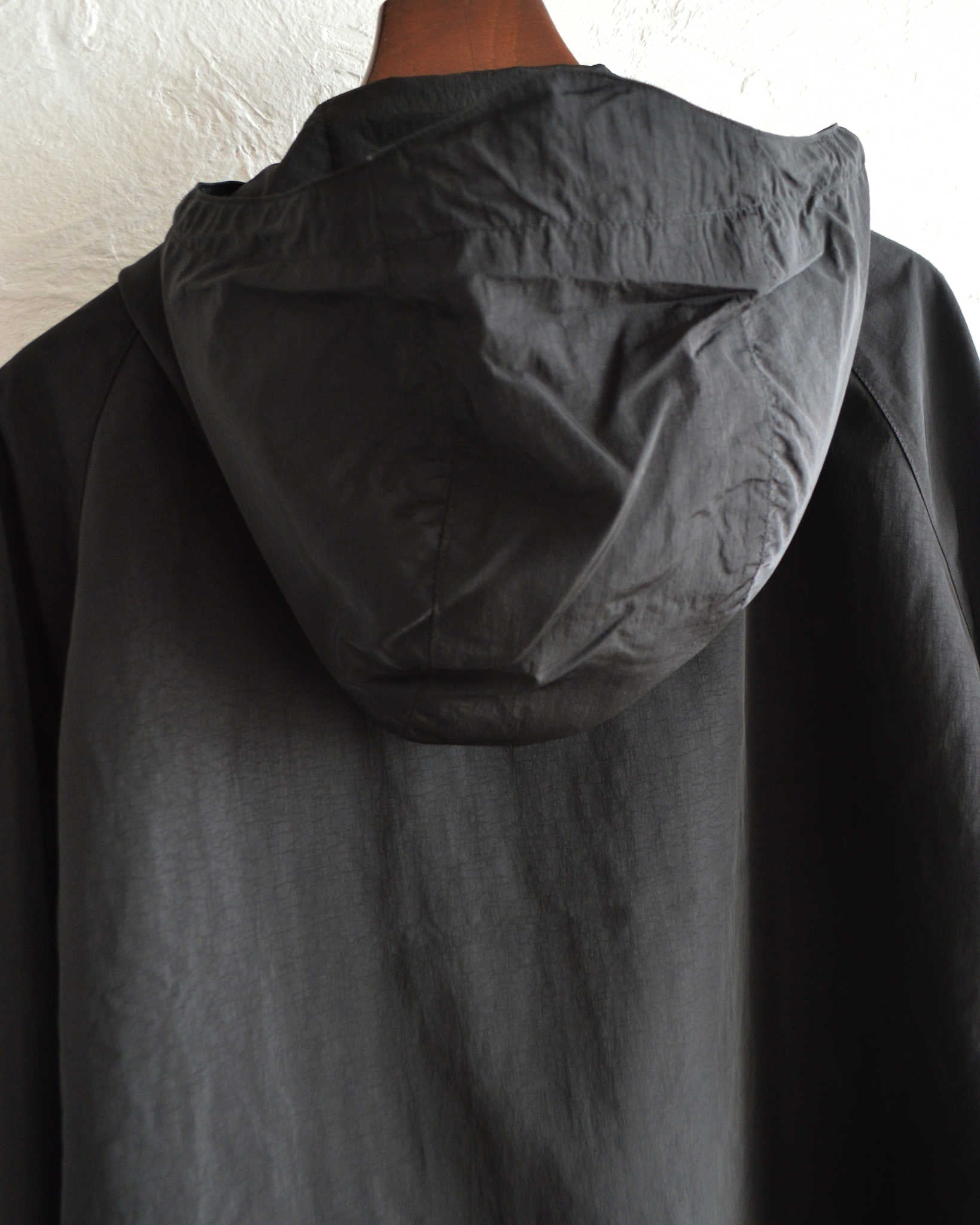 AXESQUIN アクシーズクイーン / NYLON TAFFETA BIAS ZIP JACKET ナイロンタフタバイアスジップジャケット (BLACK ブラック)