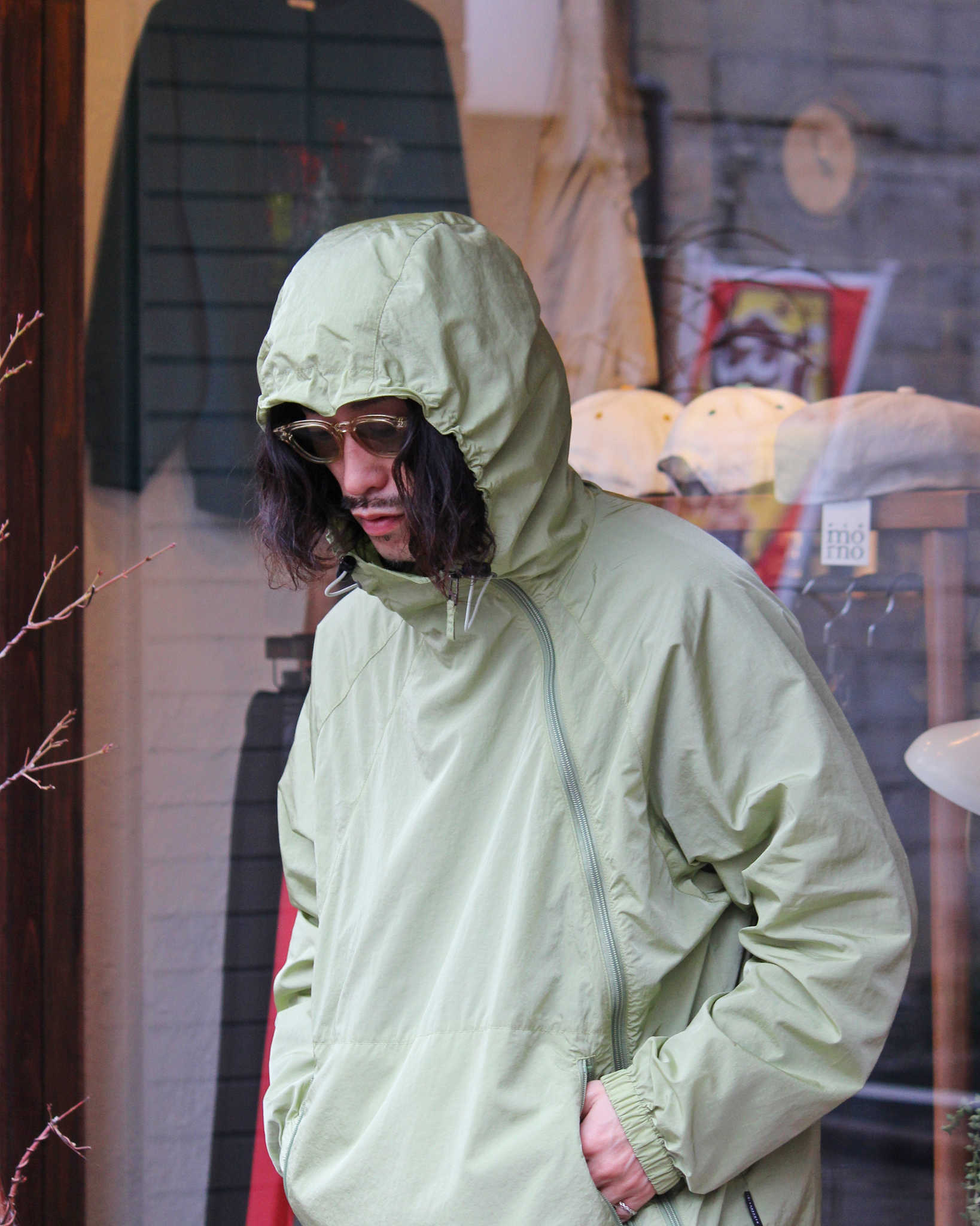 AXESQUIN アクシーズクイーン / NYLON TAFFETA BIAS ZIP JACKET ナイロンタフタバイアスジップジャケット (MINT ミント)