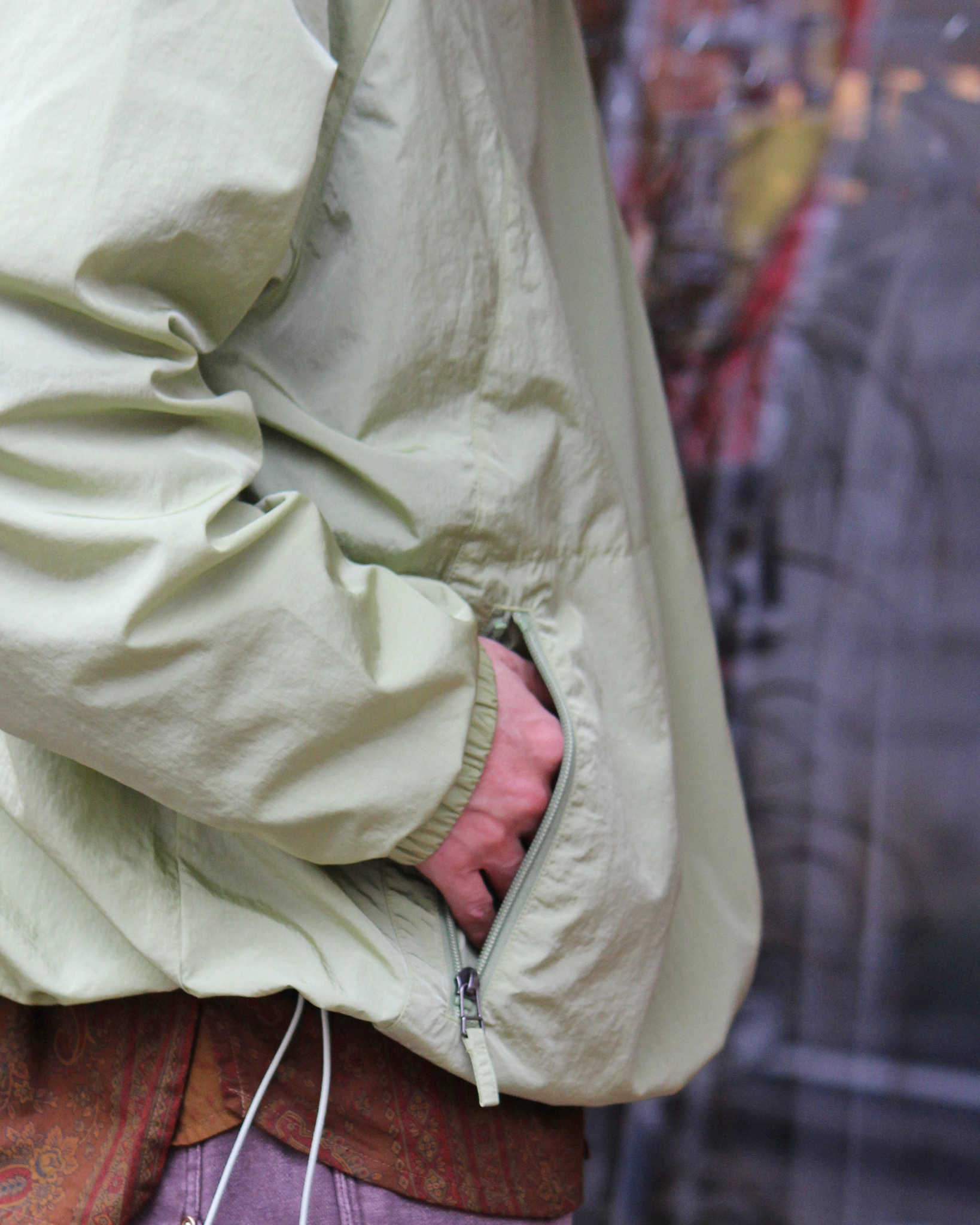 AXESQUIN アクシーズクイーン / NYLON TAFFETA BIAS ZIP JACKET ナイロンタフタバイアスジップジャケット (MINT ミント)