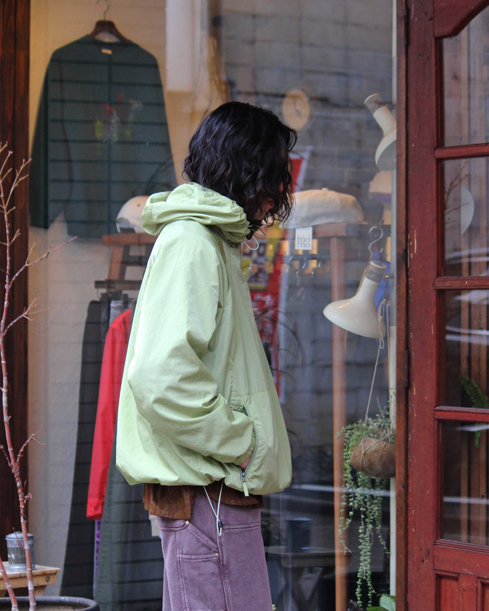 AXESQUIN アクシーズクイーン / NYLON TAFFETA BIAS ZIP JACKET ナイロンタフタバイアスジップジャケット (MINT ミント)