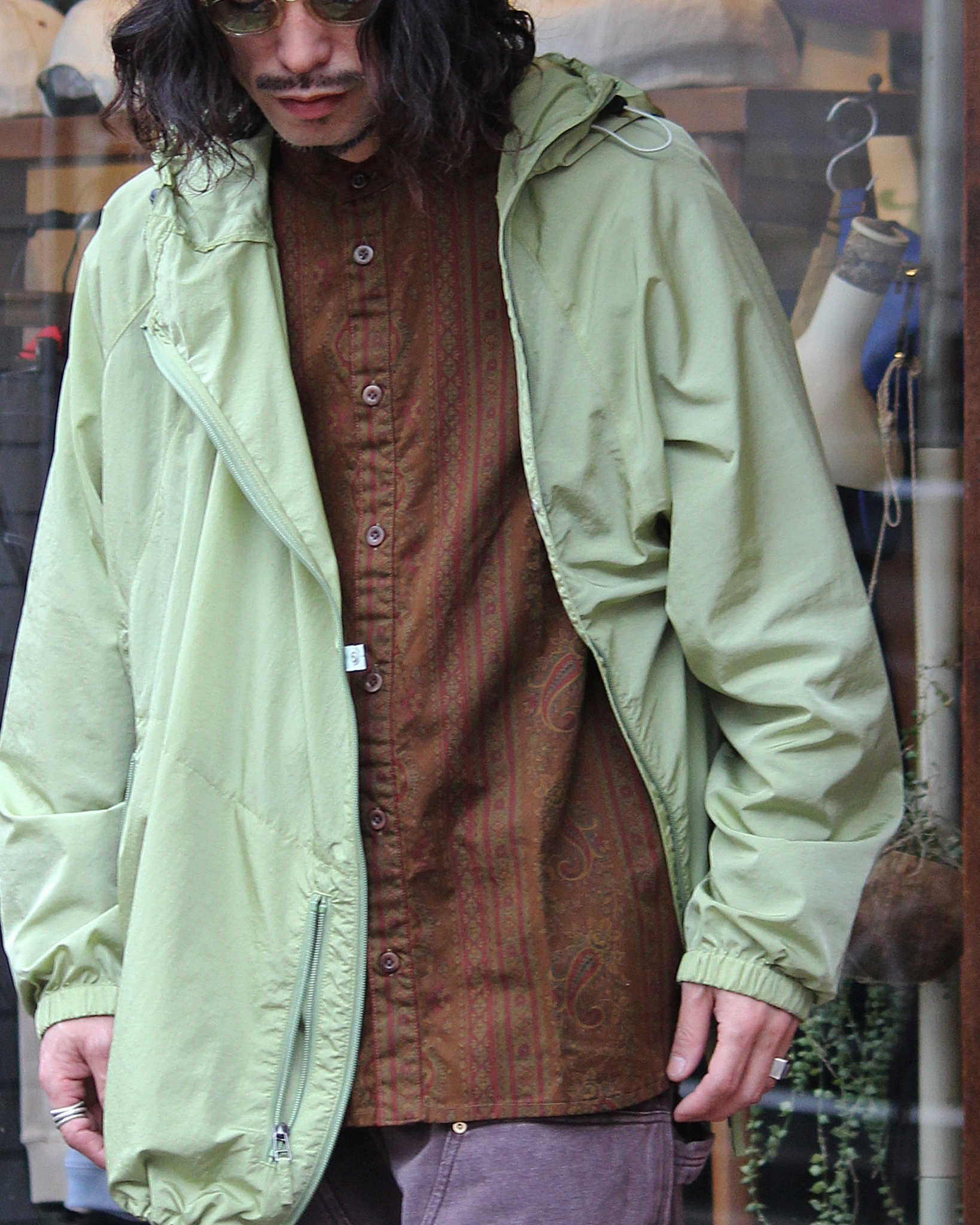 AXESQUIN アクシーズクイーン / NYLON TAFFETA BIAS ZIP JACKET ナイロンタフタバイアスジップジャケット (MINT ミント)