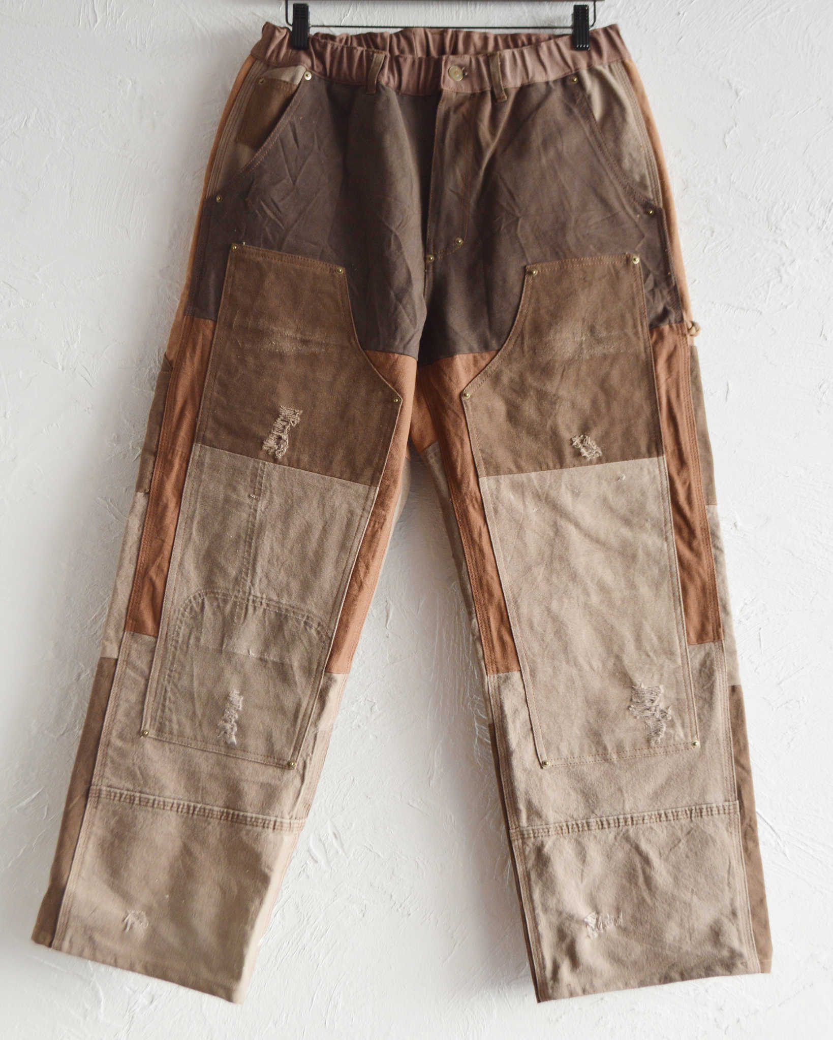 Nasngwam. ナスングワム / DAMAGE DOUBLE KNEE PANTS ダメージダブルニーパンツ Lsize (BROWN ブラウン)