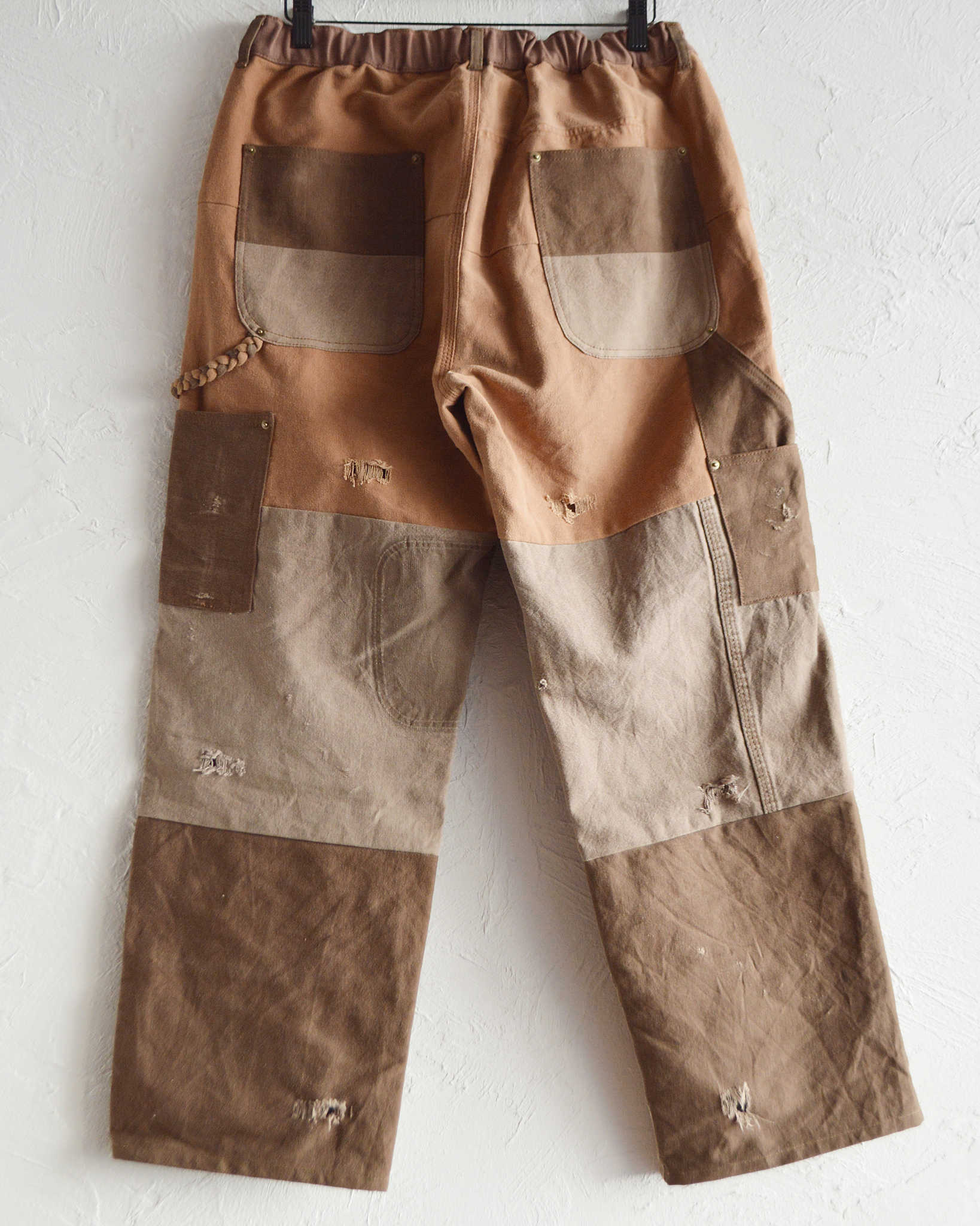 Nasngwam. ナスングワム / DAMAGE DOUBLE KNEE PANTS ダメージダブルニーパンツ Lsize (BROWN ブラウン)