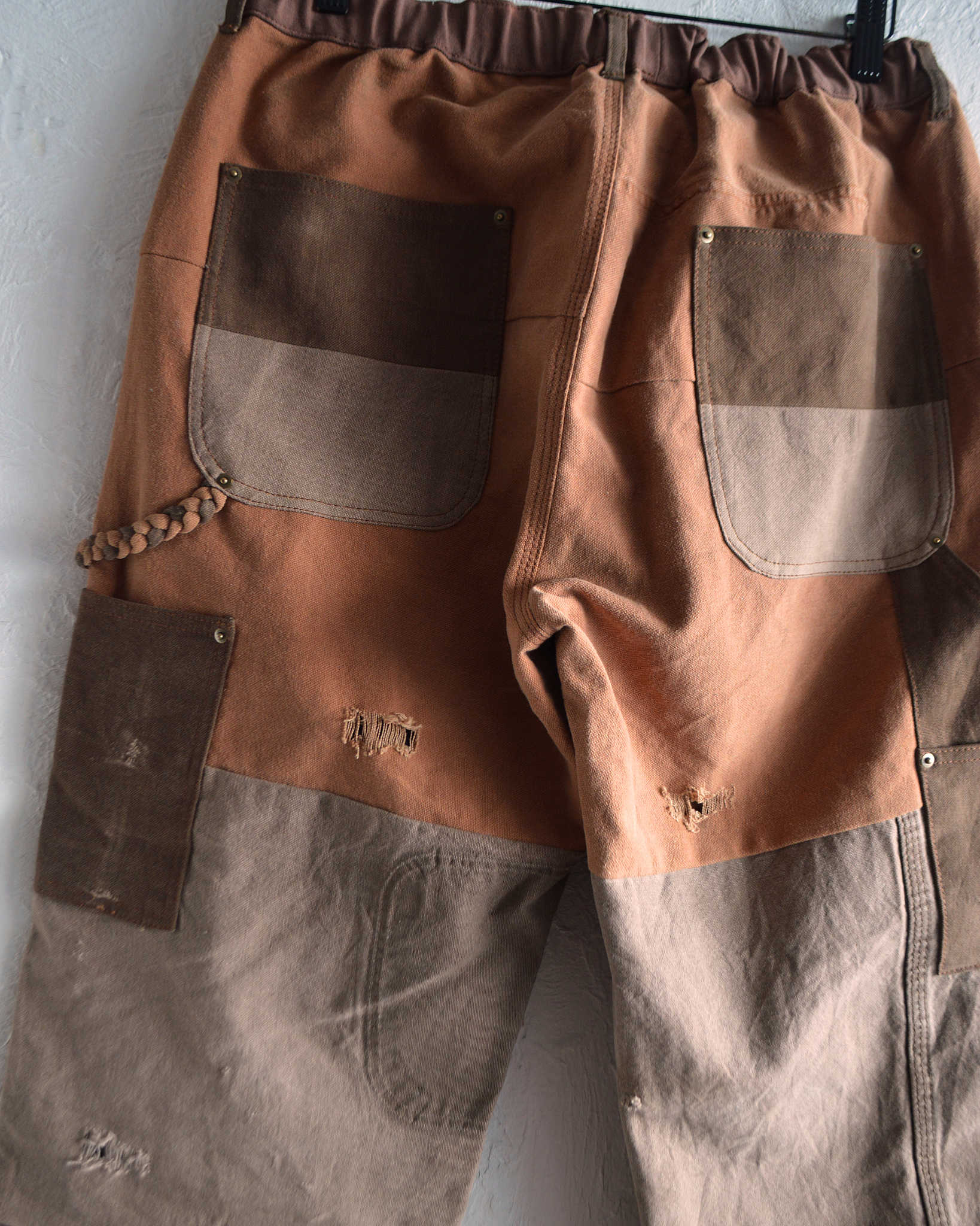 Nasngwam. ナスングワム / DAMAGE DOUBLE KNEE PANTS ダメージダブルニーパンツ Lsize (BROWN ブラウン)