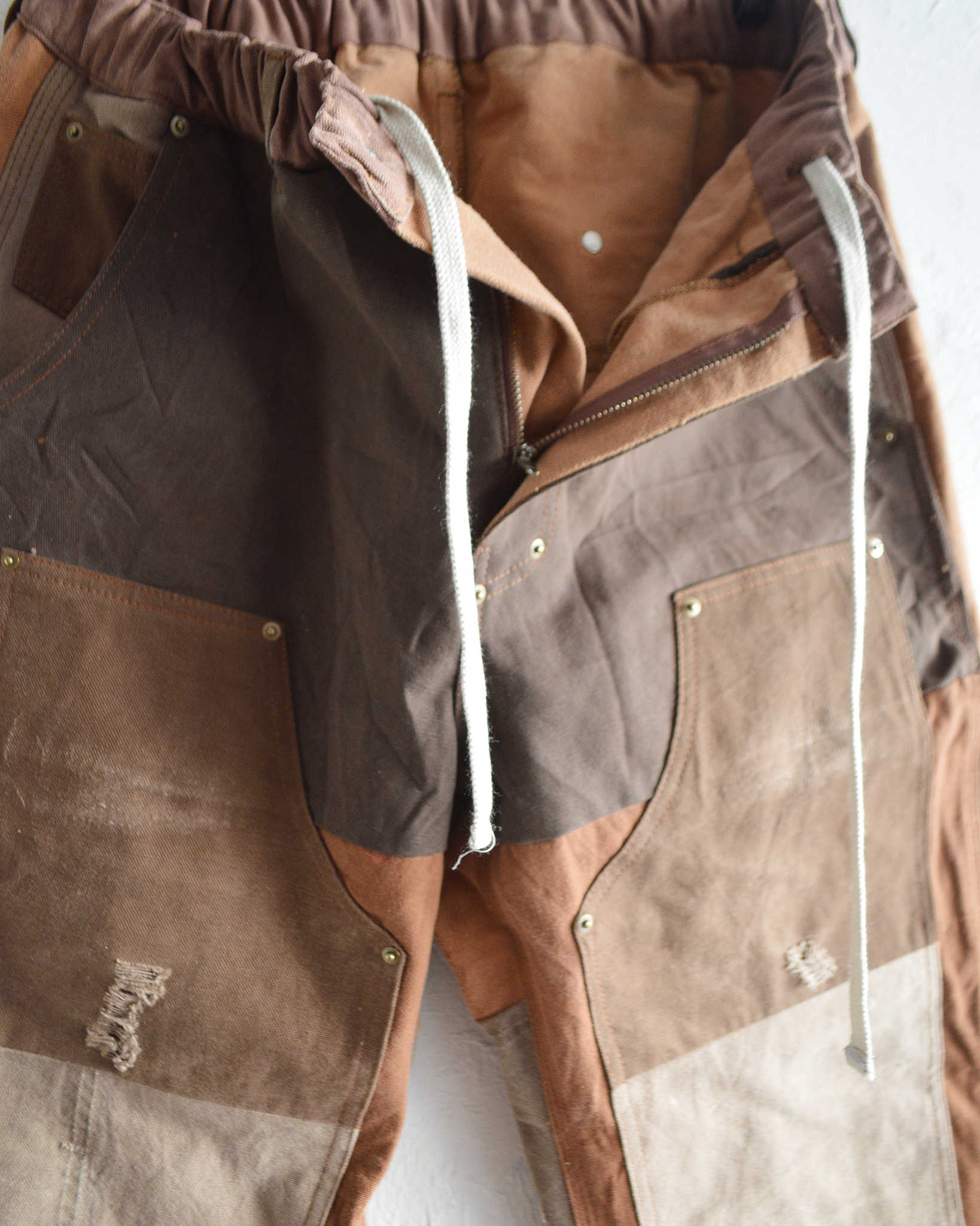 Nasngwam. ナスングワム / DAMAGE DOUBLE KNEE PANTS ダメージダブルニーパンツ Lsize (BROWN ブラウン)