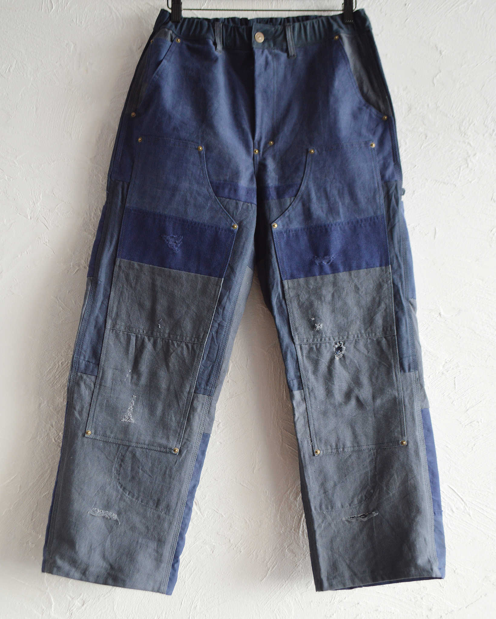 Nasngwam. ナスングワム / DAMAGE DOUBLE KNEE PANTS ダメージダブルニーパンツ Msize (NAVY ネイビー)