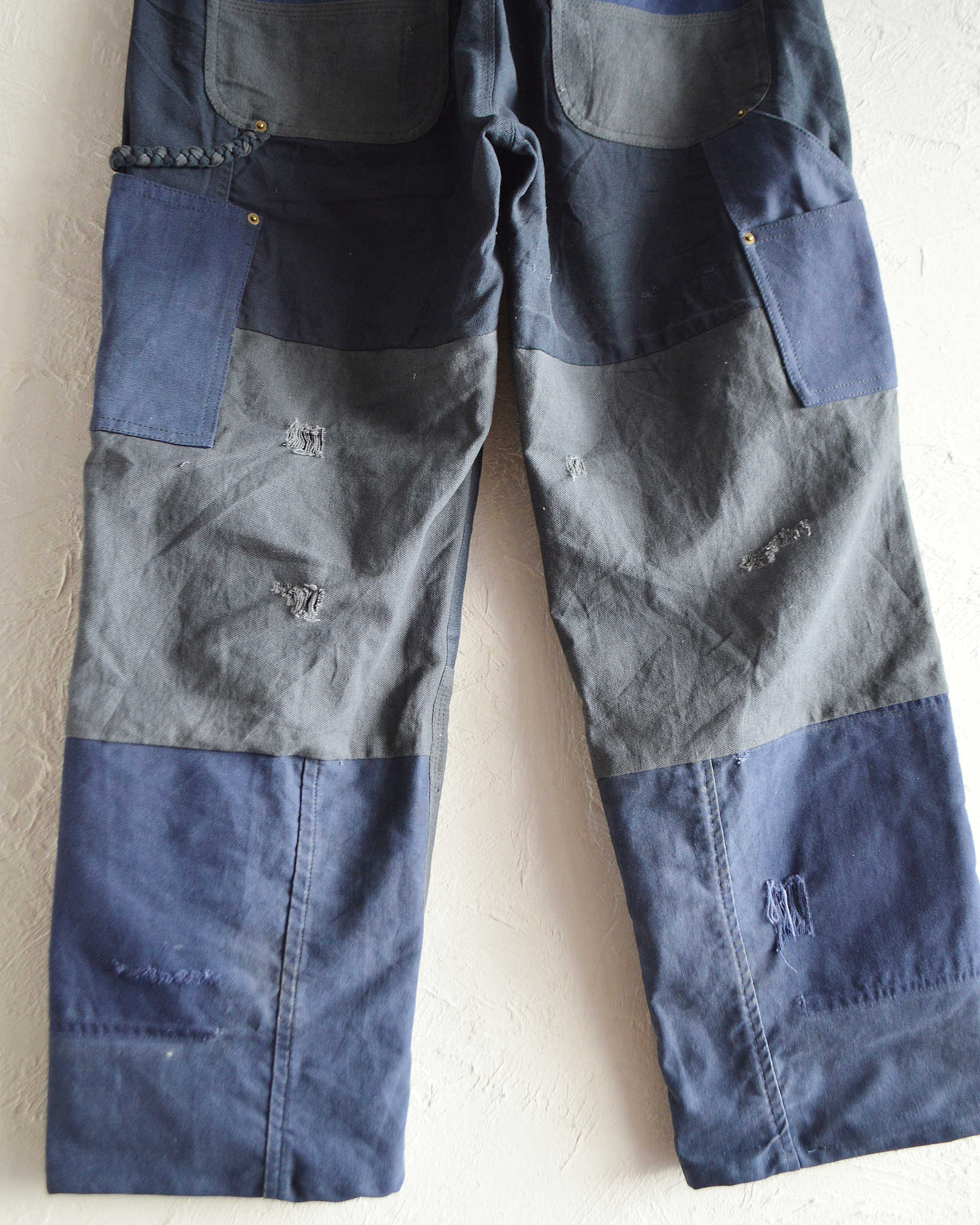 Nasngwam. ナスングワム / DAMAGE DOUBLE KNEE PANTS ダメージダブルニーパンツ Msize (NAVY ネイビー)