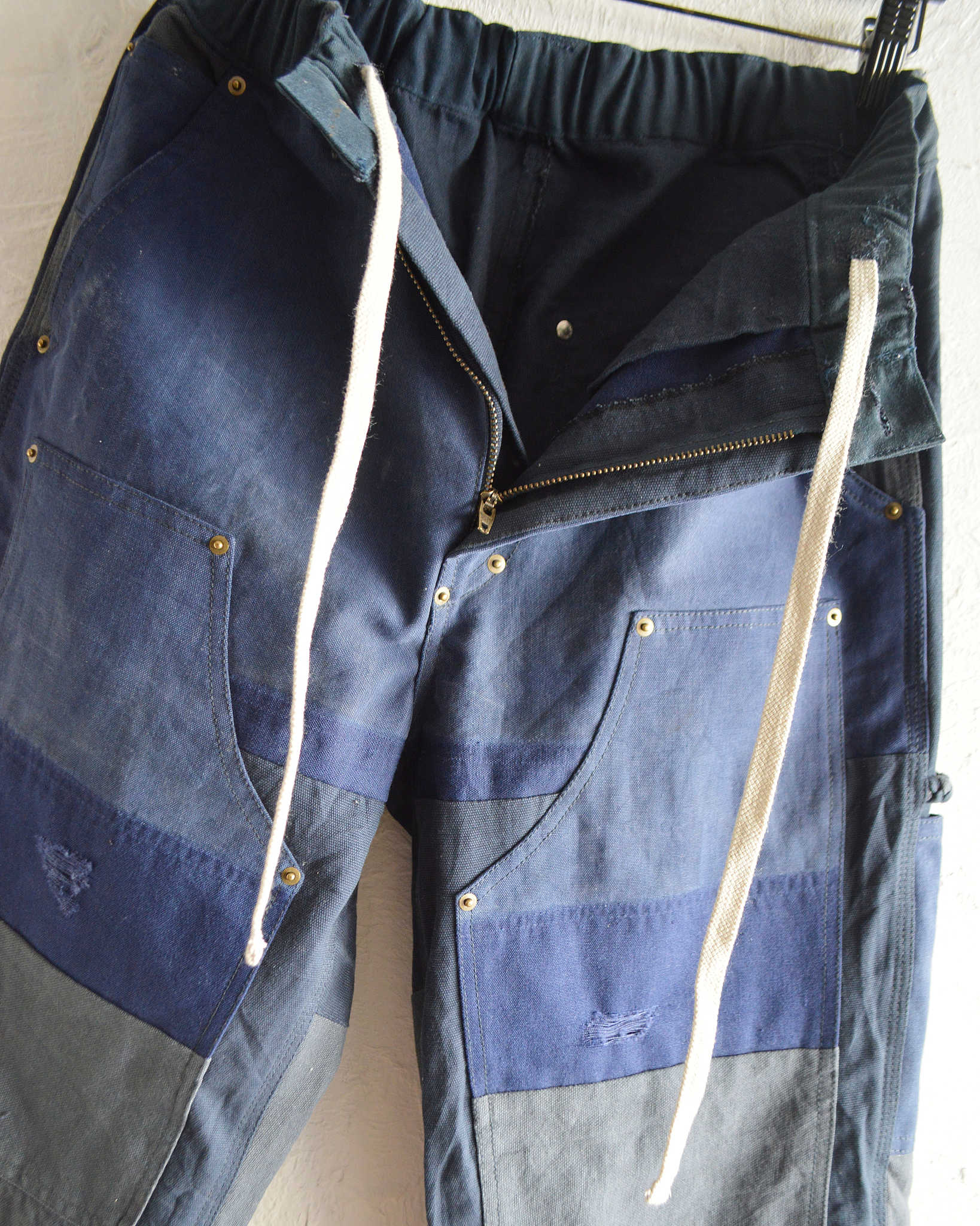 Nasngwam. ナスングワム / DAMAGE DOUBLE KNEE PANTS ダメージダブルニーパンツ Msize (NAVY ネイビー)