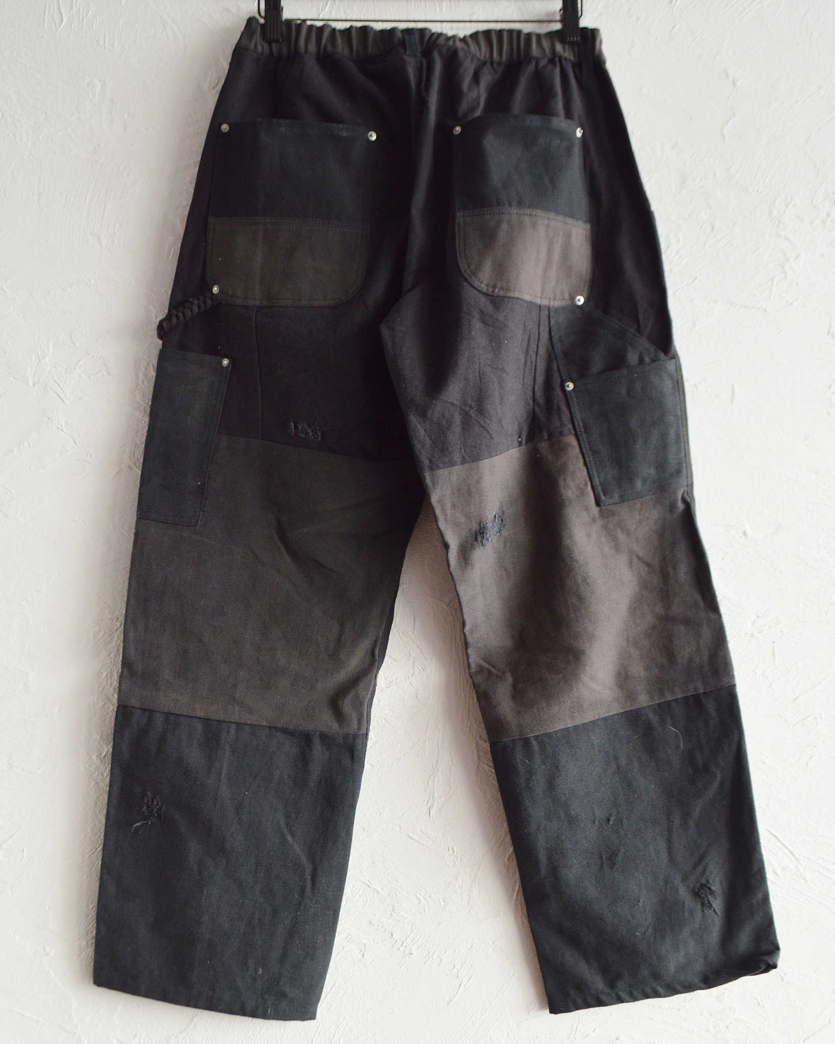 Nasngwam. ナスングワム / DAMAGE DOUBLE KNEE PANTS ダメージダブルニーパンツ Msize (BLACK ブラック)