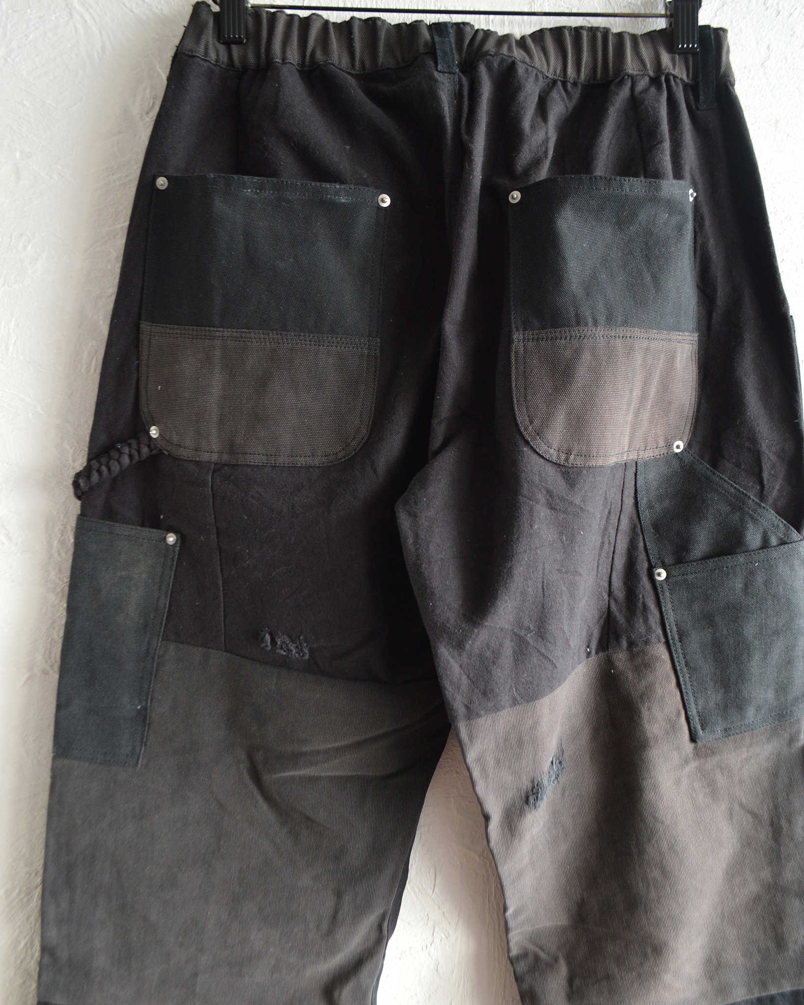 Nasngwam. ナスングワム / DAMAGE DOUBLE KNEE PANTS ダメージダブルニーパンツ Msize (BLACK ブラック)