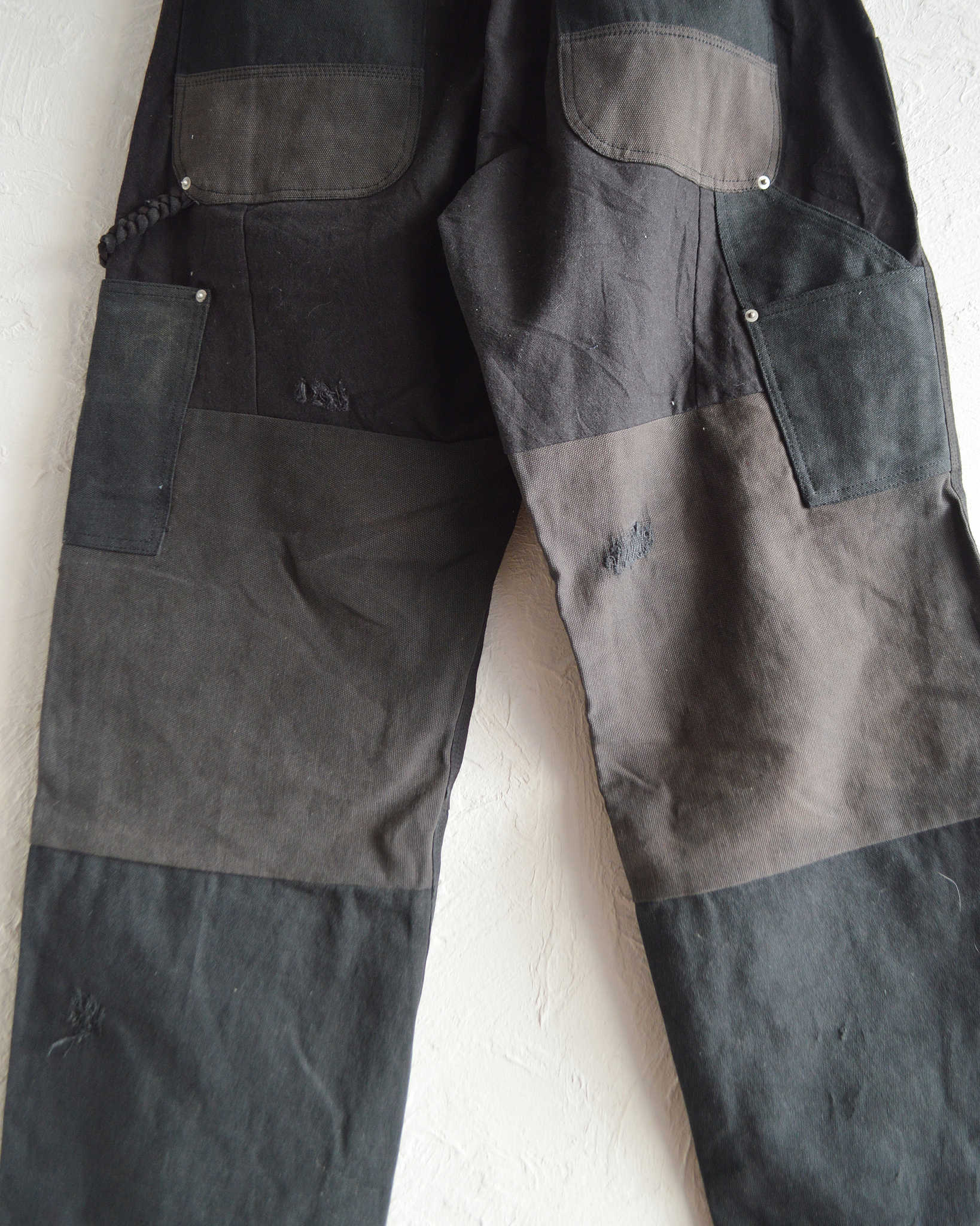 Nasngwam. ナスングワム / DAMAGE DOUBLE KNEE PANTS ダメージダブルニーパンツ Msize (BLACK ブラック)