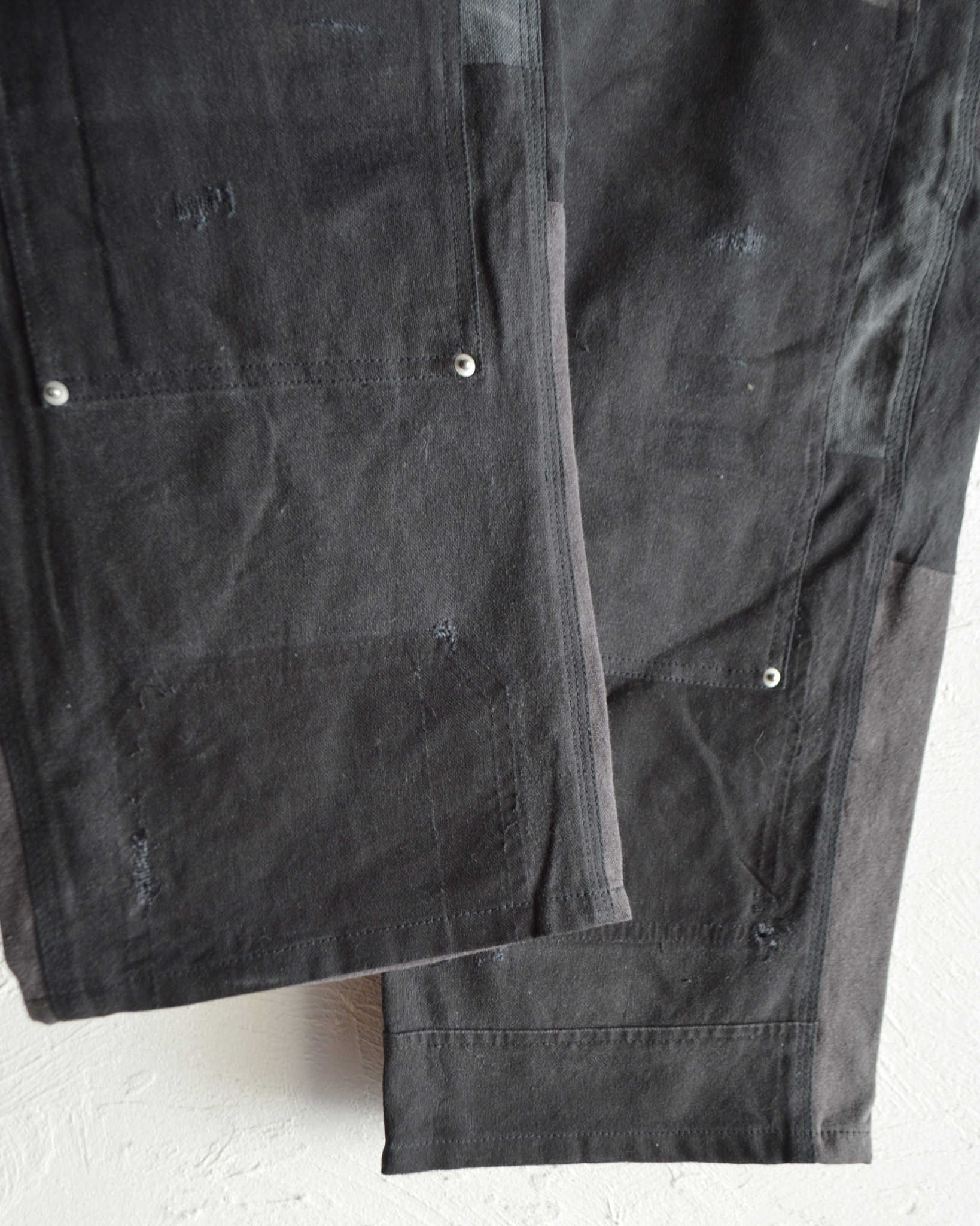 Nasngwam. ナスングワム / DAMAGE DOUBLE KNEE PANTS ダメージダブルニーパンツ Msize (BLACK ブラック)