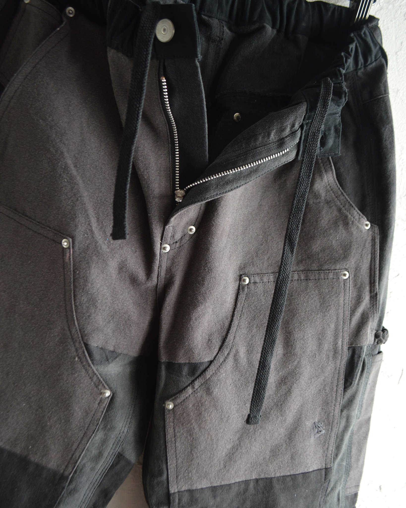 Nasngwam. ナスングワム / DAMAGE DOUBLE KNEE PANTS ダメージダブルニーパンツ Msize (BLACK ブラック)