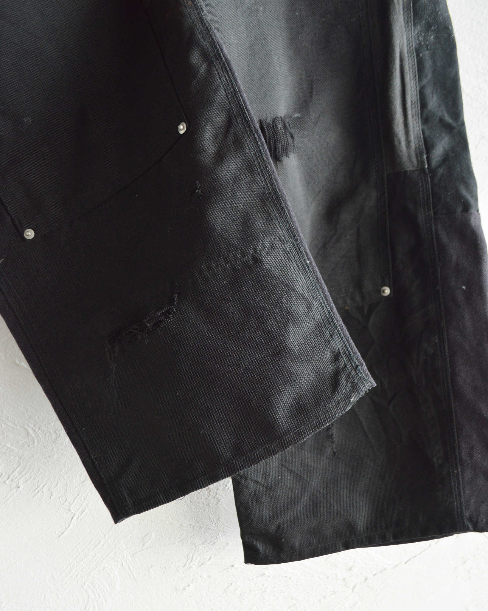 Nasngwam. ナスングワム / DAMAGE DOUBLE KNEE PANTS ダメージダブルニーパンツ Lsize (BLACK ブラック)