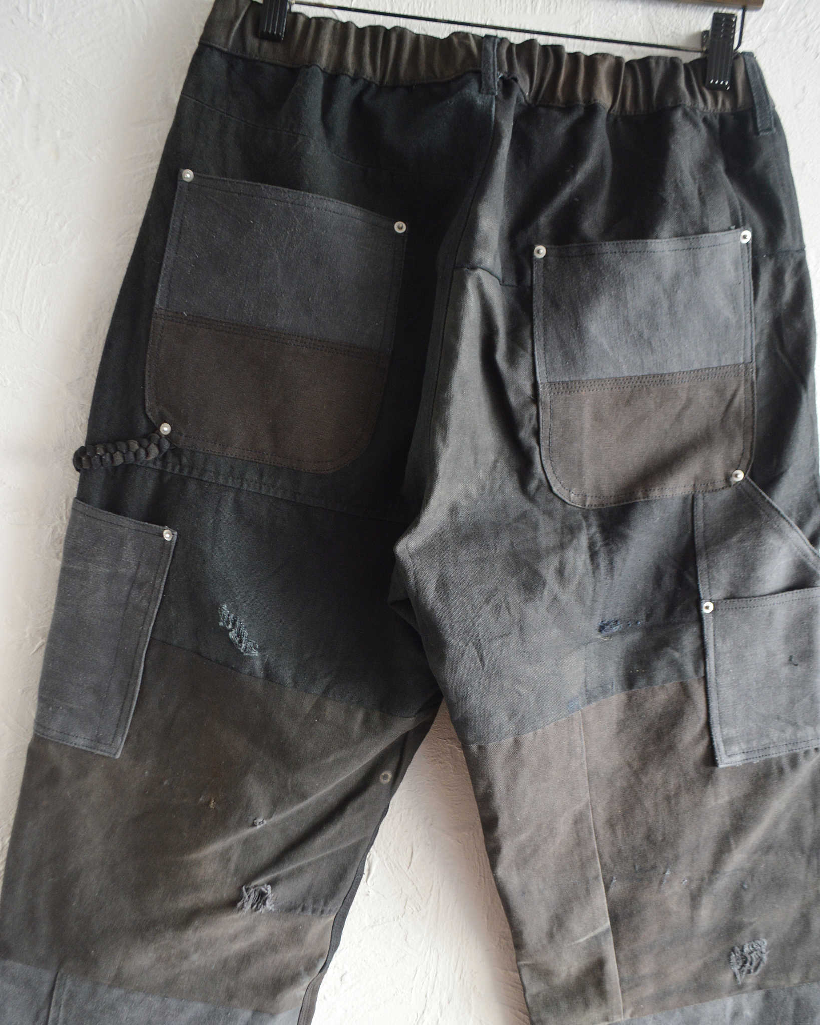 Nasngwam. ナスングワム / DAMAGE DOUBLE KNEE PANTS ダメージダブルニーパンツ Lsize (BLACK ブラック)