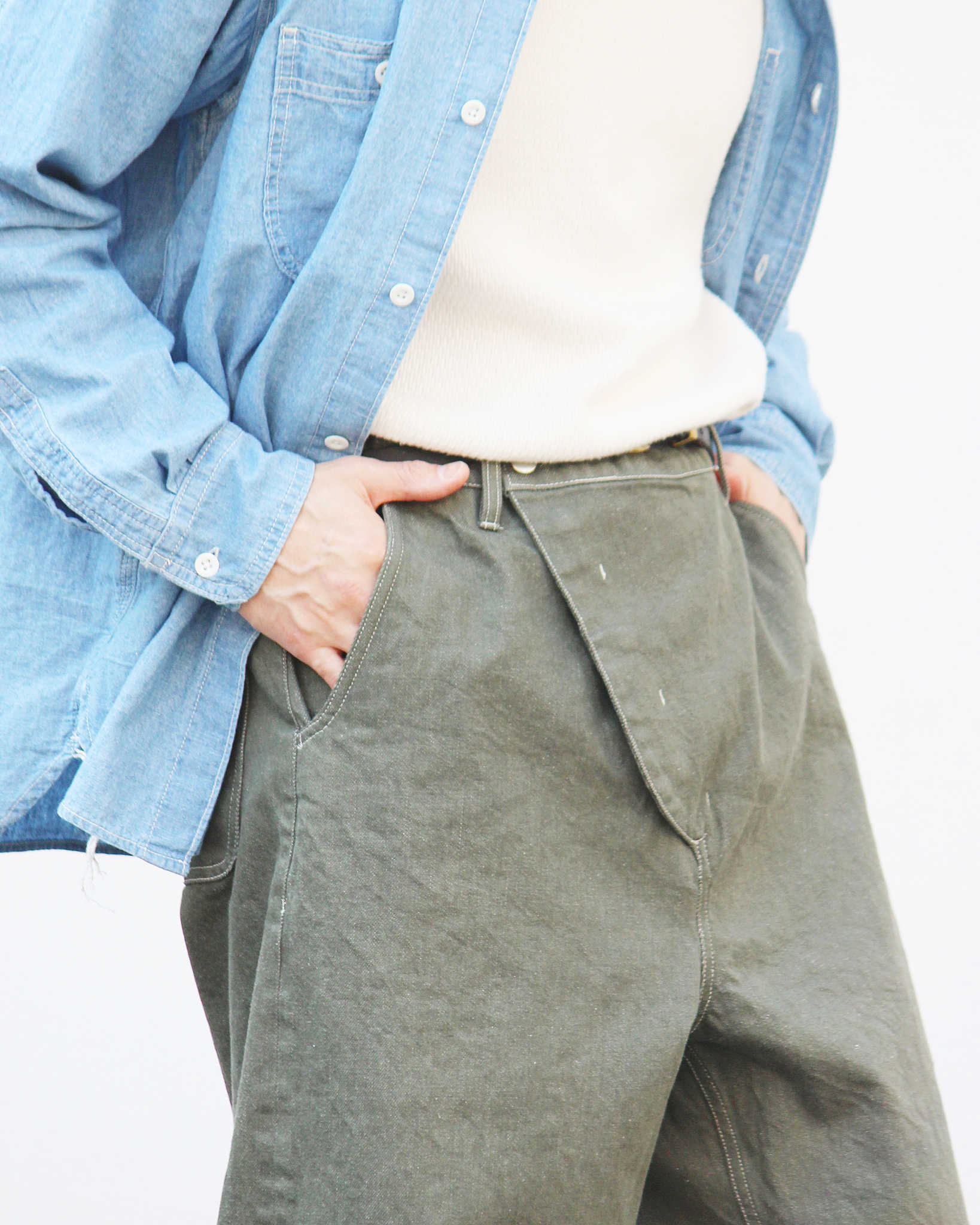 C.M.P,Y シーエムピーワイ / #3 -12oz Denim Pants- 12オンスデニムパンツ (GREEN グリーン)