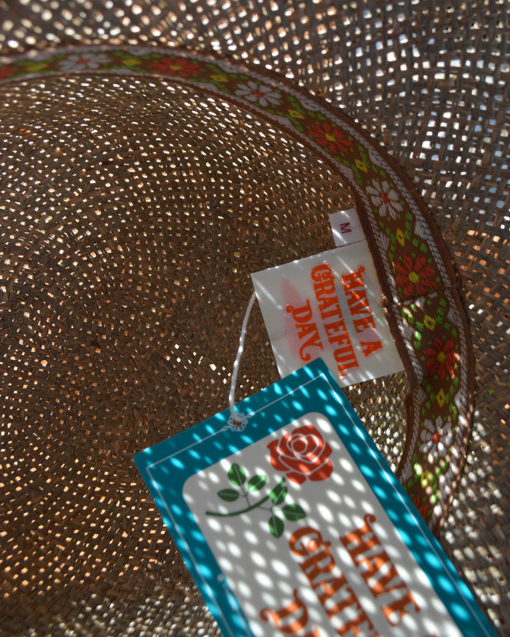 HAVE A GRATEFUL DAY ハブアグレイトフルデイ / STRAW HAT ストローハット(NATURAL ナチュラル)