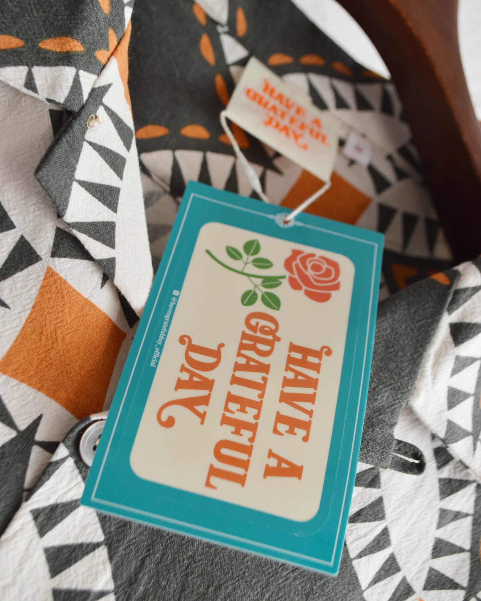 HAVE A GRATEFUL DAY ハブアグレイトフルデイ / OPEN COLLAR L/S SHIRT オープンカラーシャツ (BLACK ブラック)