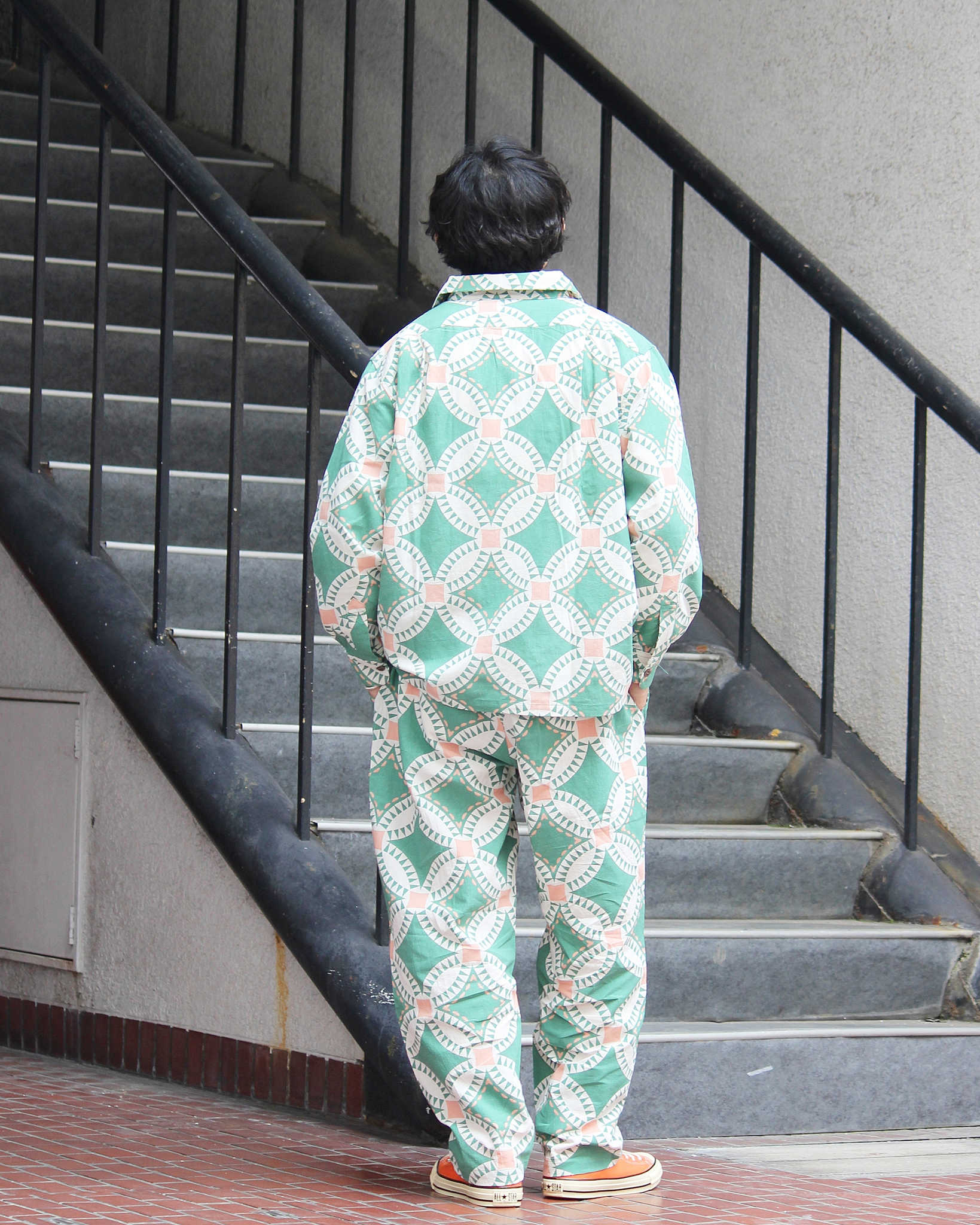 HAVE A GRATEFUL DAY ハブアグレイトフルデイ / AMPLE EASY PANTS アンプルイージーパンツ (GREEN グリーン)