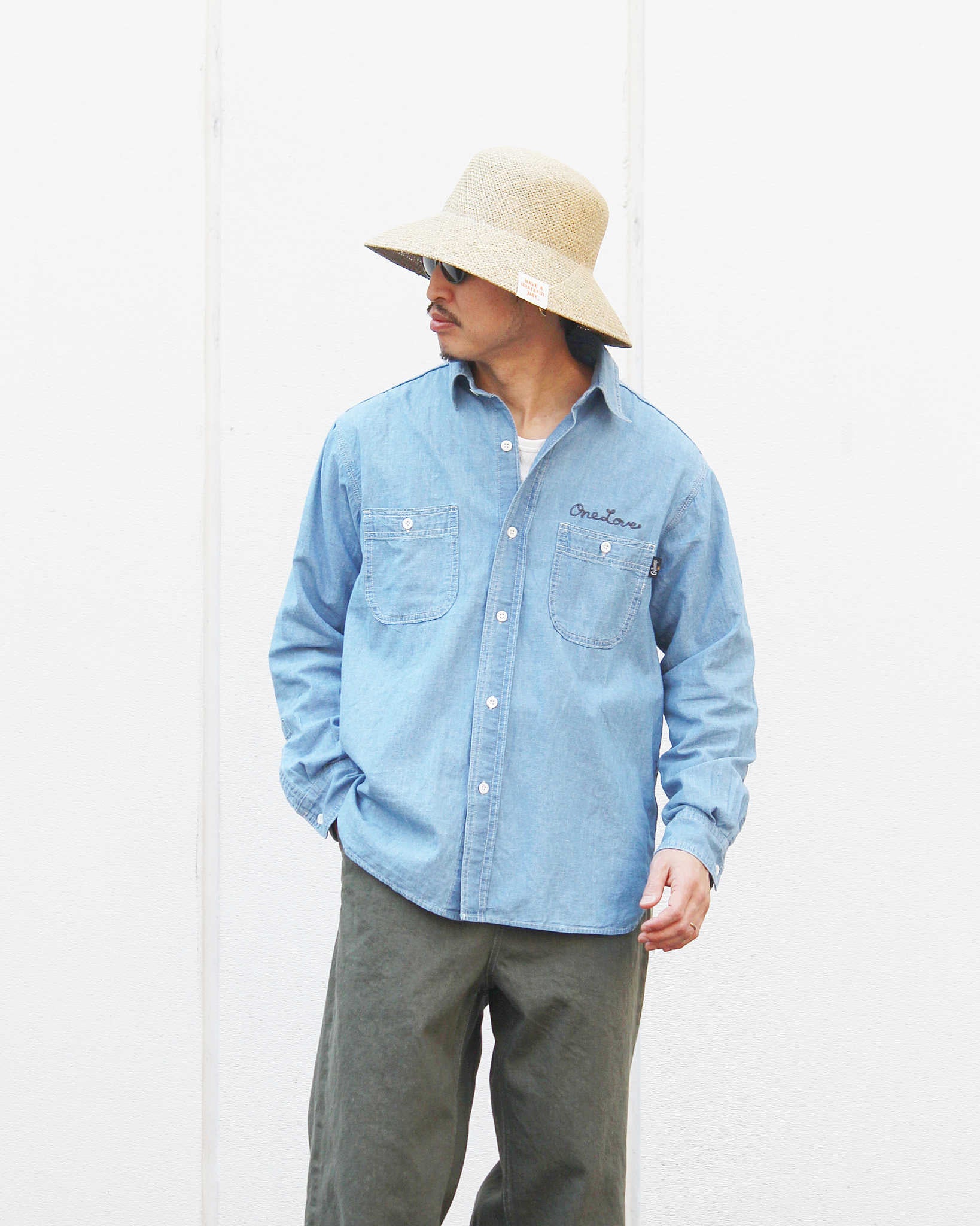 GOHEMP ゴーヘンプ / WORK ON SHIRTS ワークオンシャツ (BLUE)