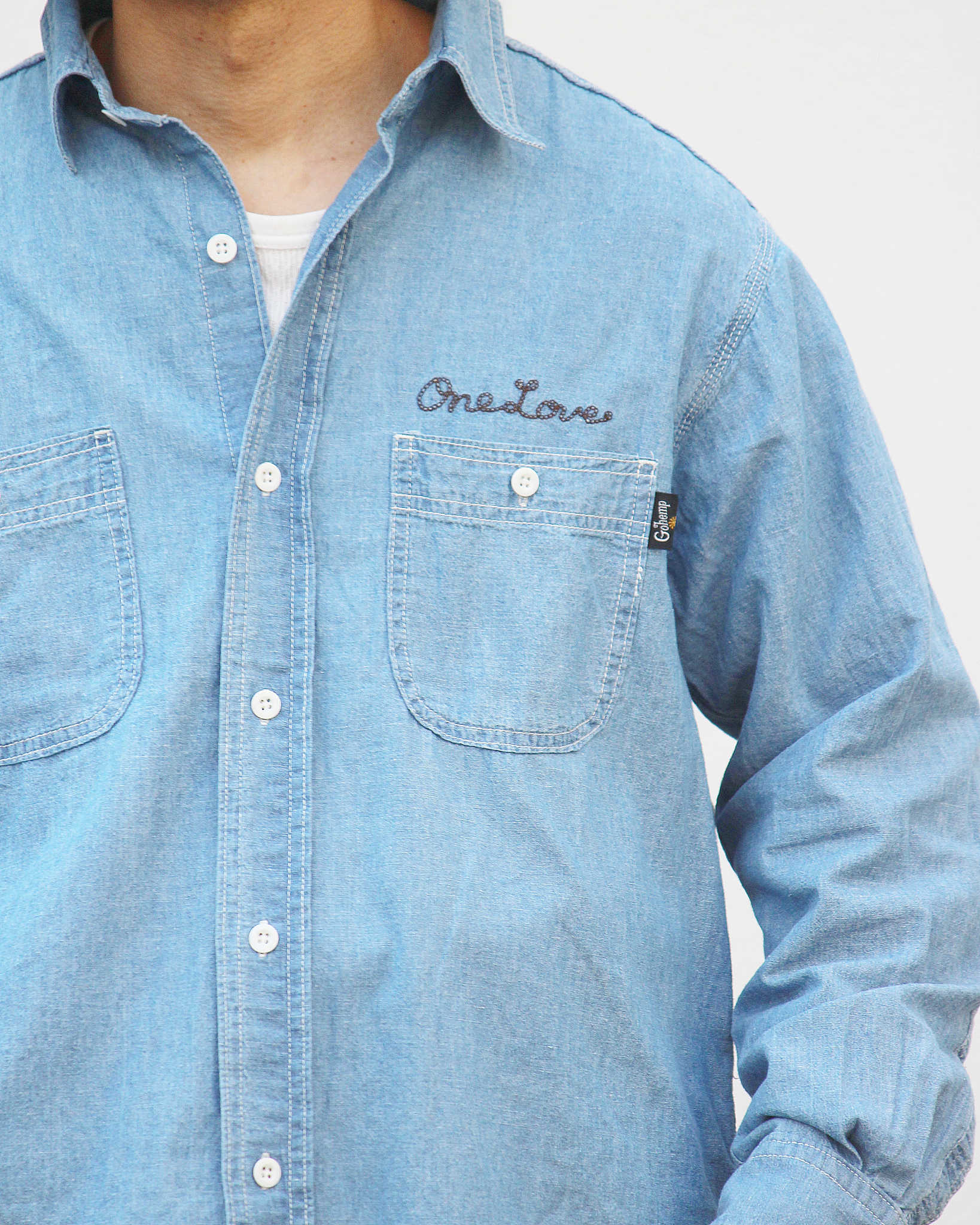 GOHEMP ゴーヘンプ / WORK ON SHIRTS ワークオンシャツ (BLUE)
