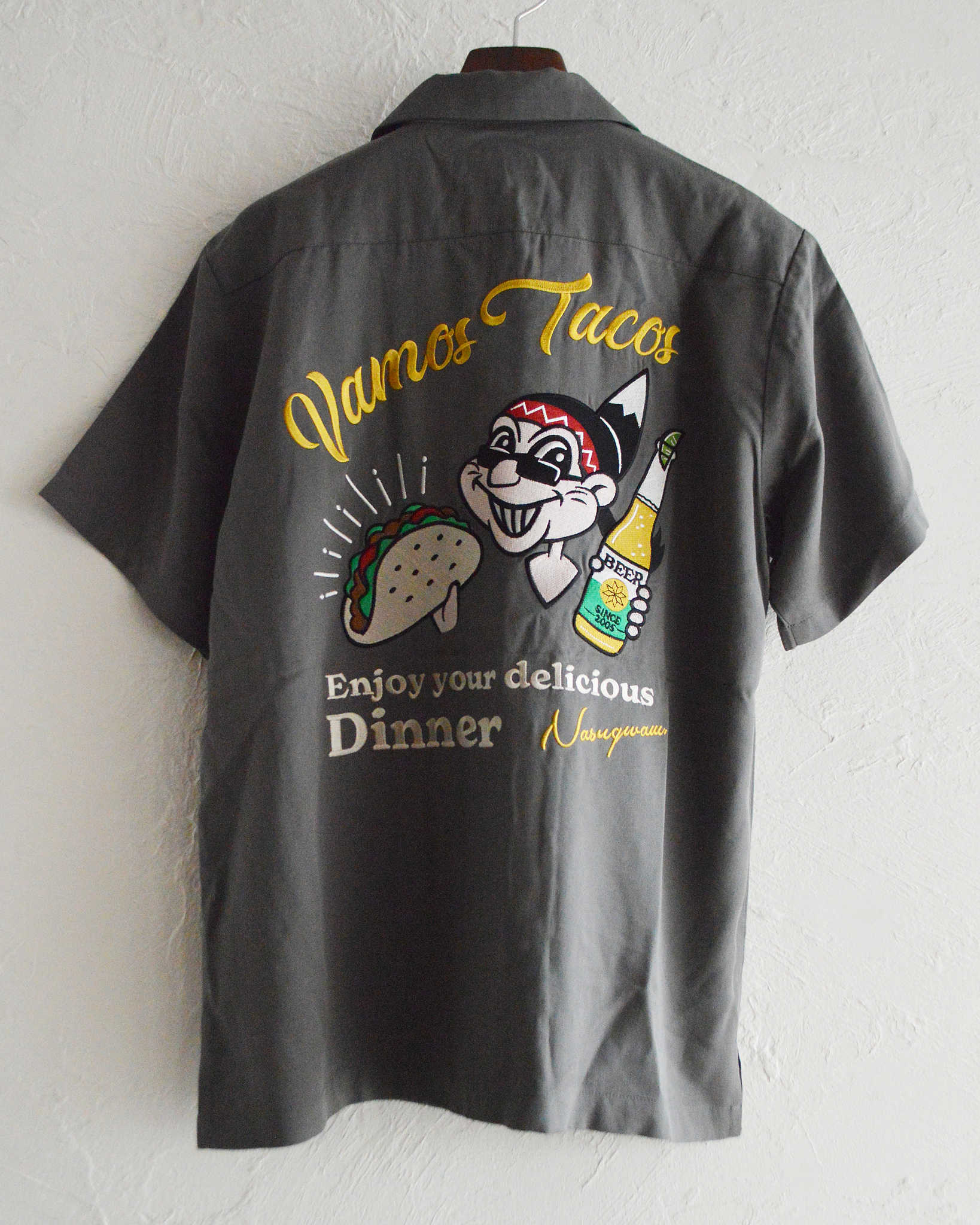 Nasngwam.×VAMOS TACOS ナスングワム バモスタコス / VAMOS SHIRTS バモスシャツ (CHARCOAL チャコール)