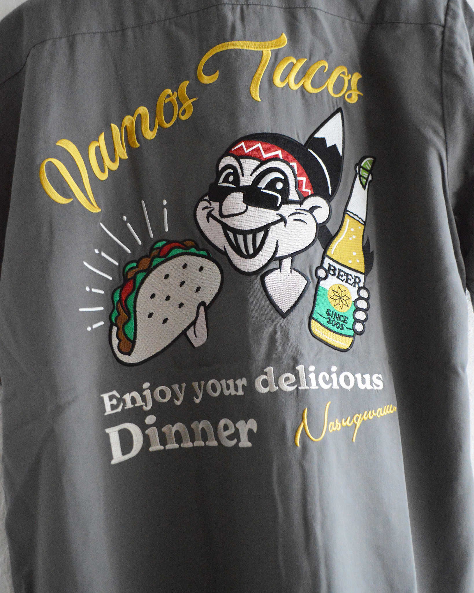 Nasngwam.×VAMOS TACOS ナスングワム バモスタコス / VAMOS SHIRTS バモスシャツ (CHARCOAL チャコール)