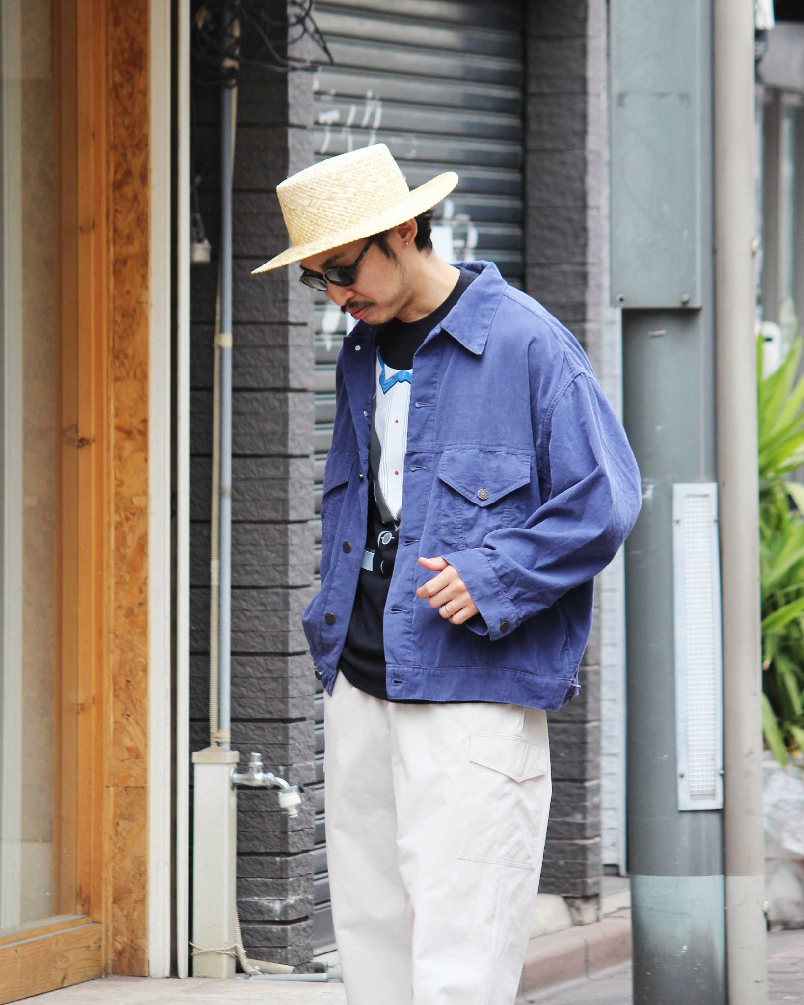 IMPRESTORE インプレストア / MARY マリー | 20W Corduroy Trucker Coat 20ウェールコーデュロイトラッカーコート (NAVY ネイビー)