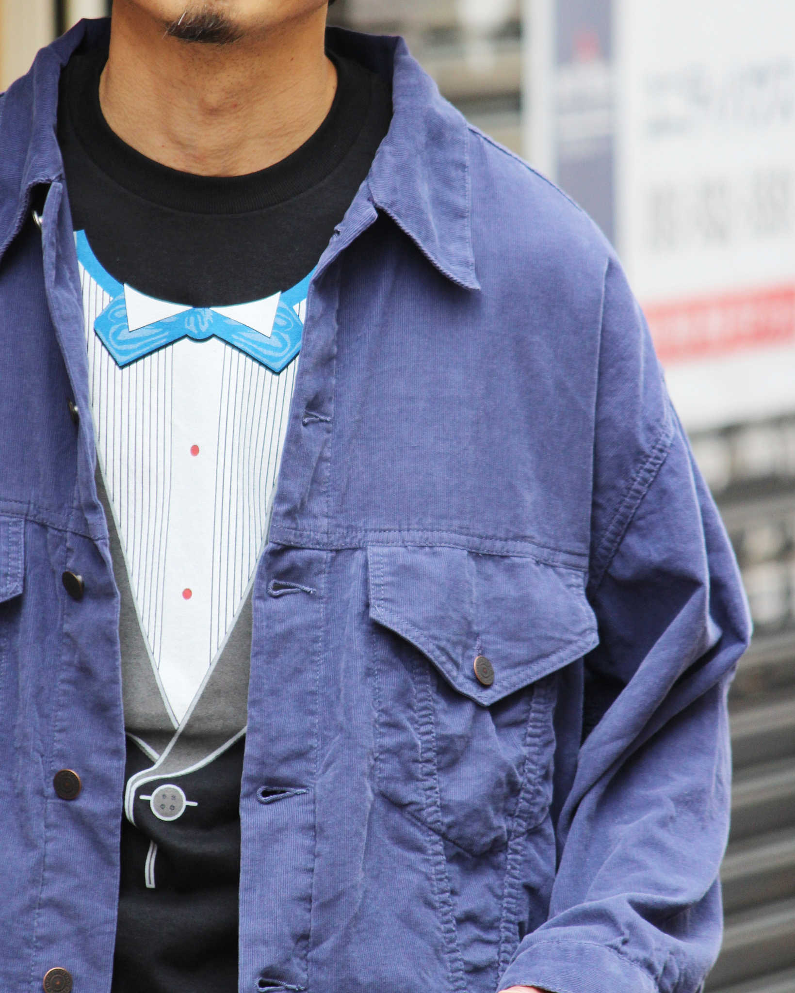 IMPRESTORE インプレストア / MARY マリー | 20W Corduroy Trucker Coat 20ウェールコーデュロイトラッカーコート (NAVY ネイビー)