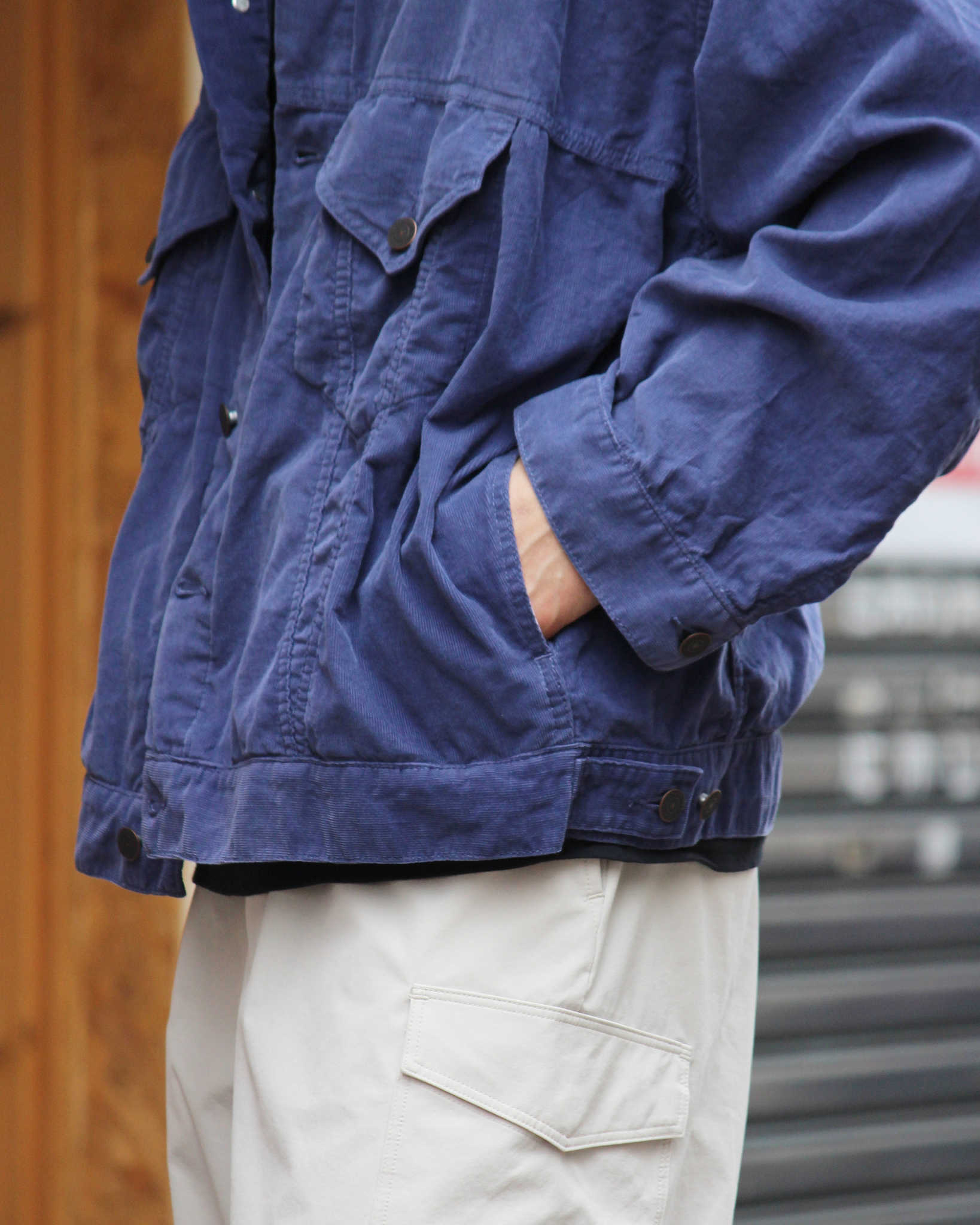 IMPRESTORE インプレストア / MARY マリー | 20W Corduroy Trucker Coat 20ウェールコーデュロイトラッカーコート (NAVY ネイビー)