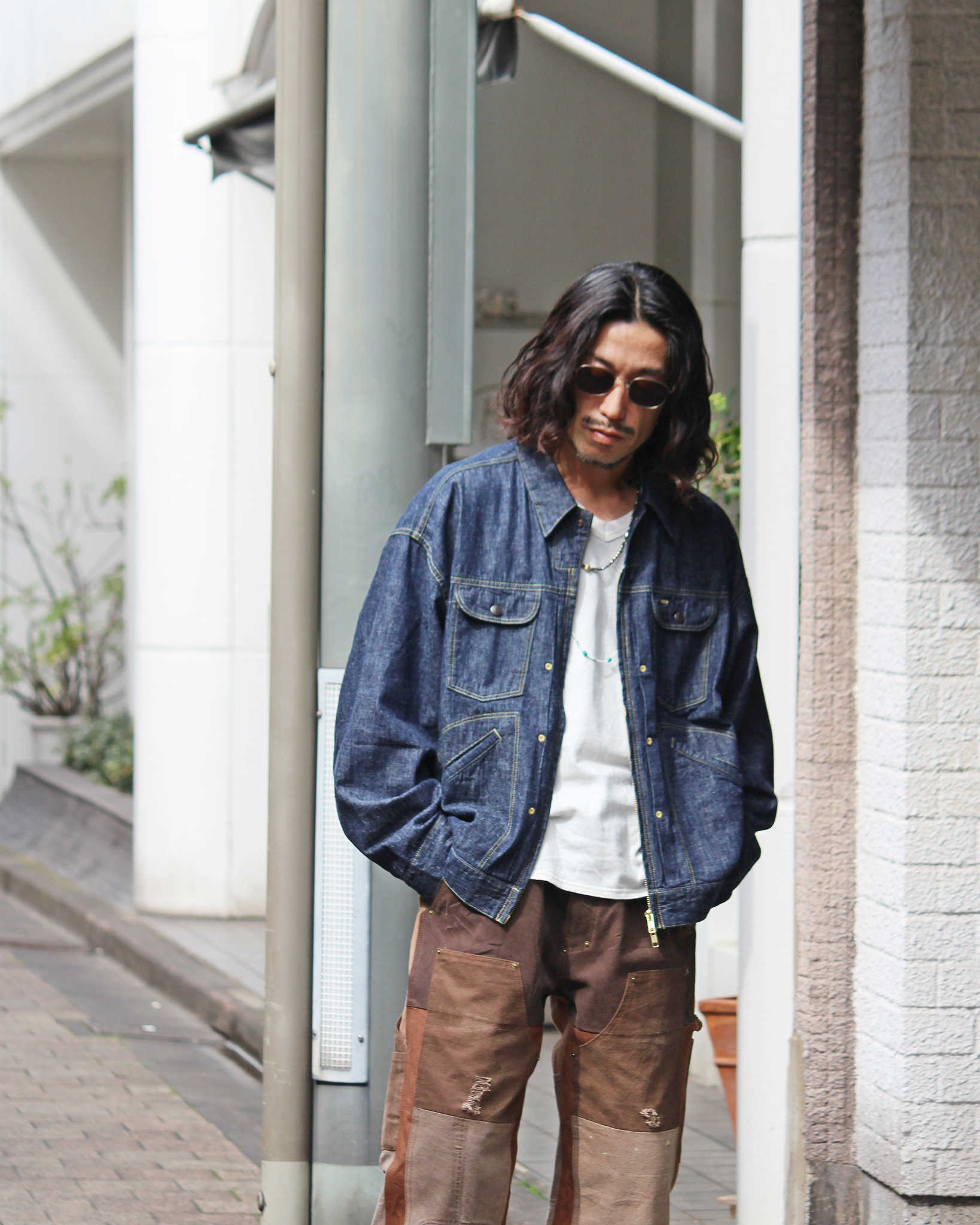 IMPRESTORE インプレストア / Ginny ジニー | 6.5ozZIP JACKET 6.5オンスジップジャケット (BLUE DENIM ONE WASH ブルーデニムワンウォッシュ)