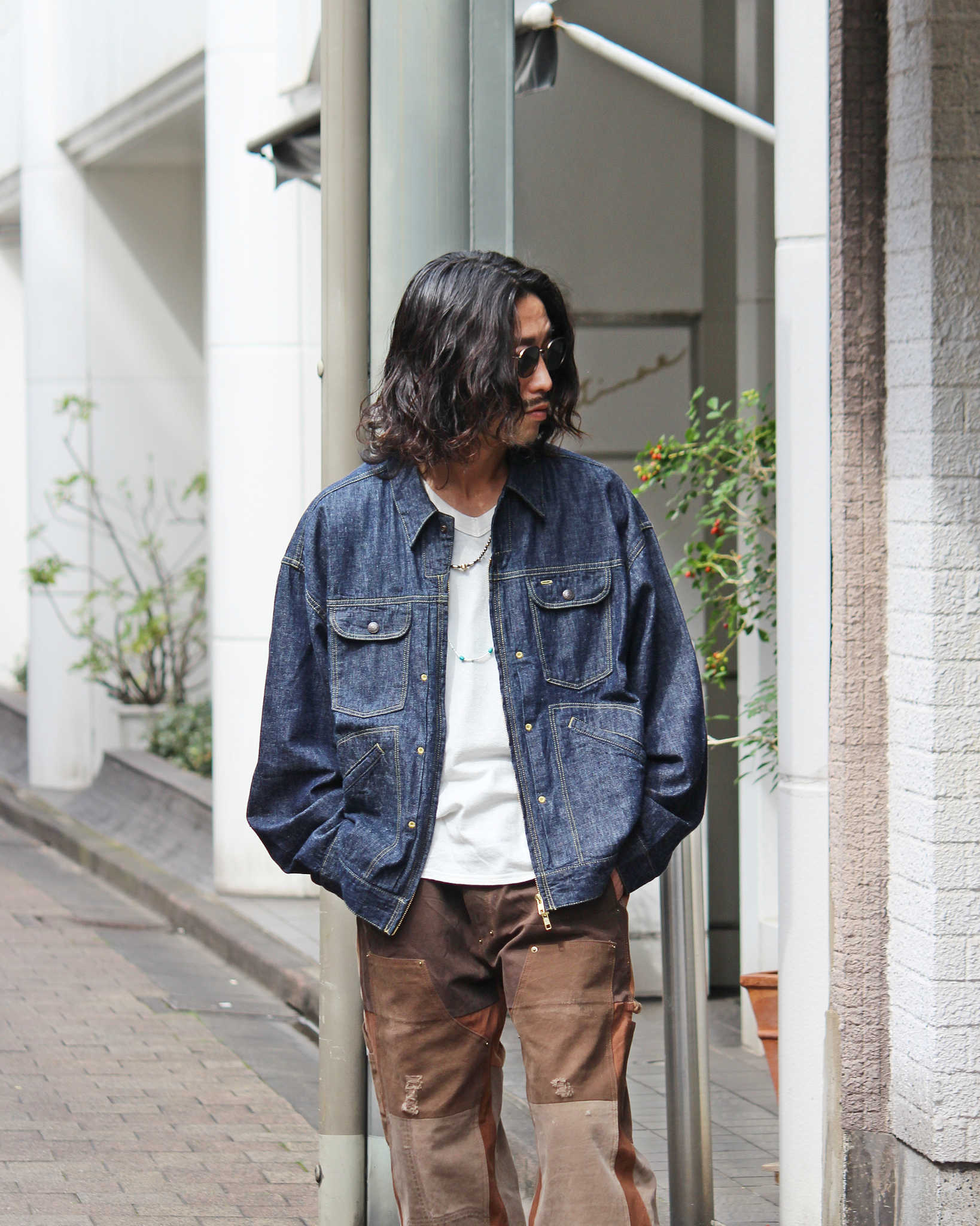 IMPRESTORE インプレストア / Ginny ジニー | 6.5ozZIP JACKET 6.5オンスジップジャケット (BLUE DENIM ONE WASH ブルーデニムワンウォッシュ)