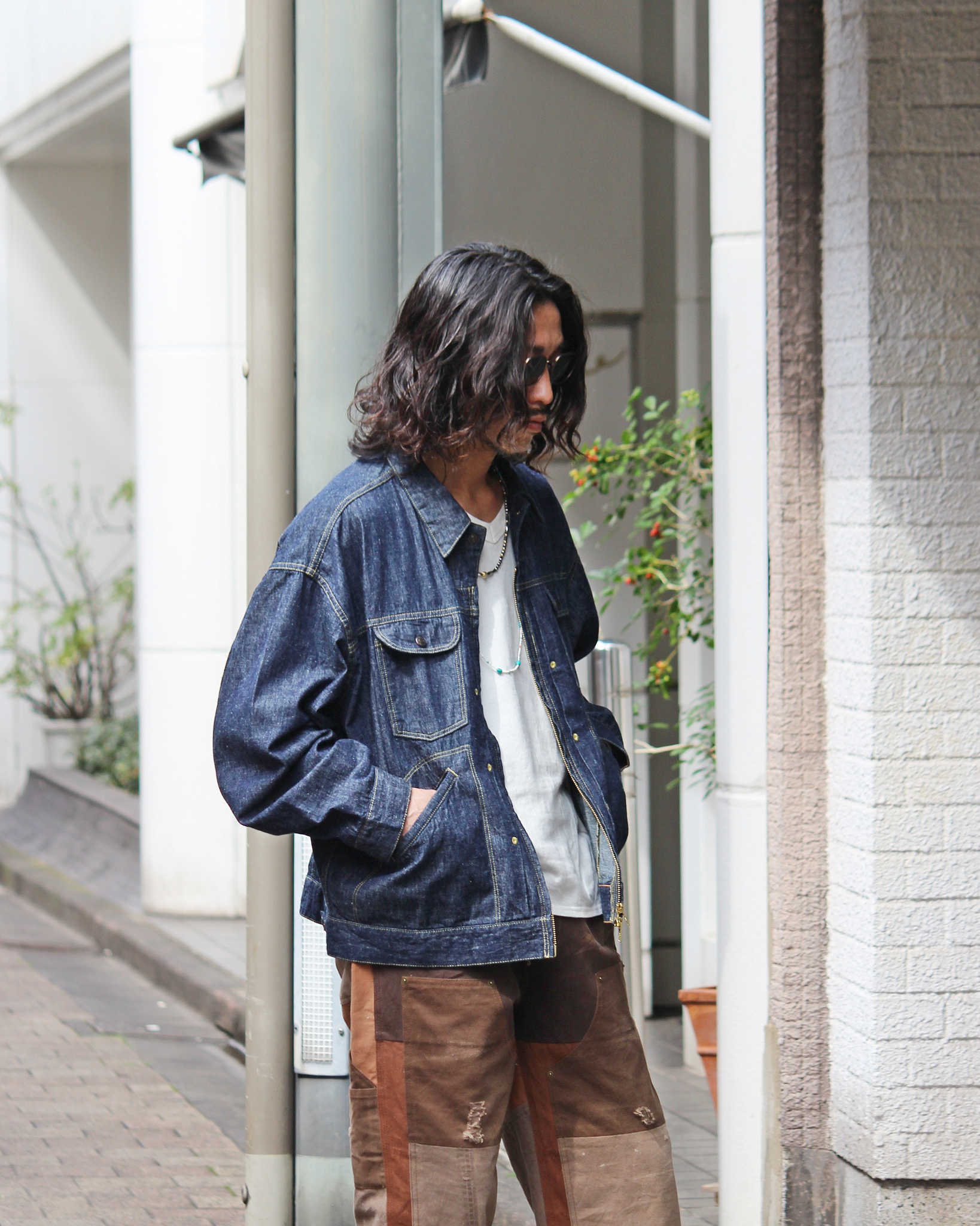 IMPRESTORE インプレストア / Ginny ジニー | 6.5ozZIP JACKET 6.5オンスジップジャケット (BLUE DENIM ONE WASH ブルーデニムワンウォッシュ)