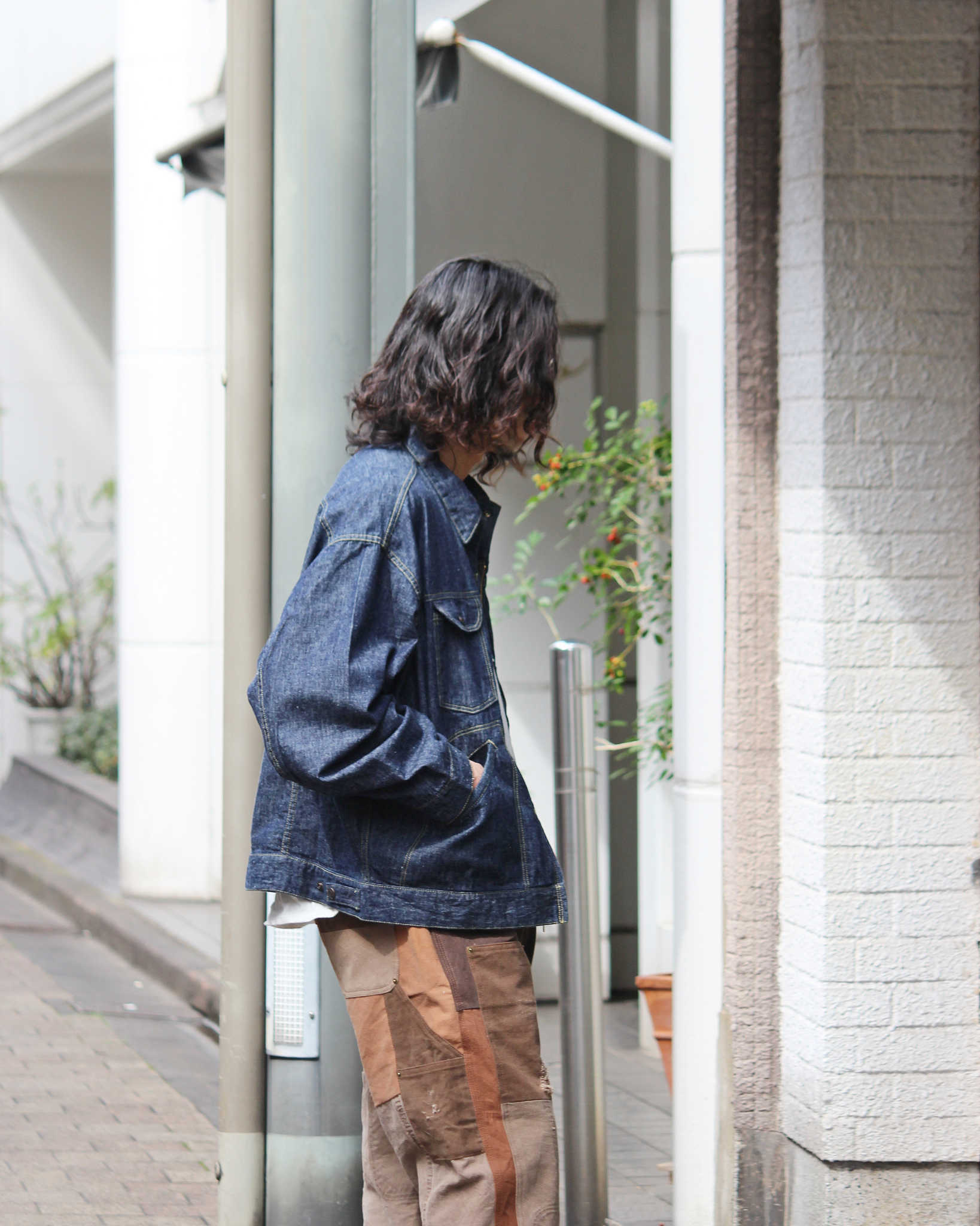 IMPRESTORE インプレストア / Ginny ジニー | 6.5ozZIP JACKET 6.5オンスジップジャケット (BLUE DENIM ONE WASH ブルーデニムワンウォッシュ)