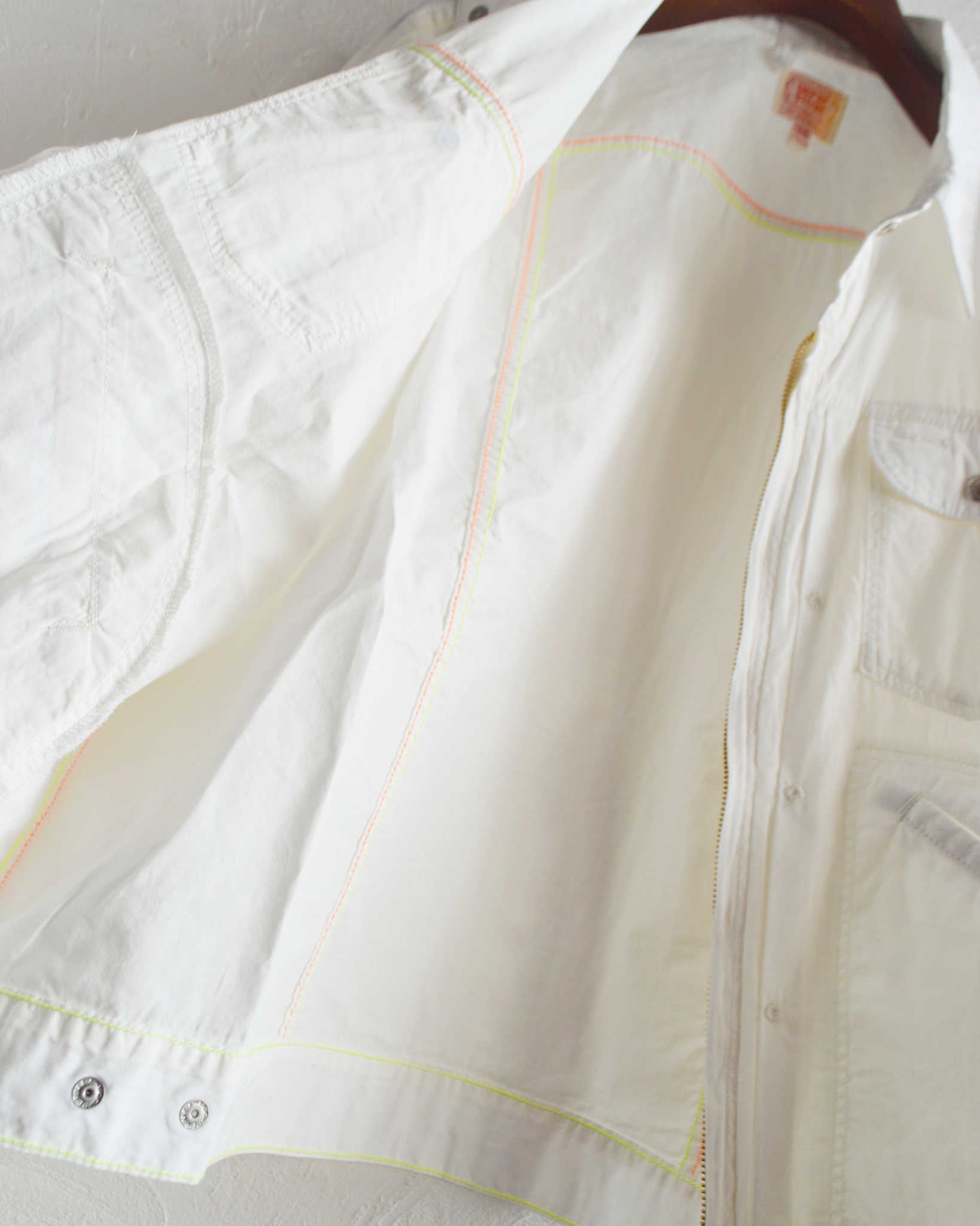 IMPRESTORE インプレストア / Ginny ジニー | ZIP JACKET ジップジャケット (WHITE POPLIN ホワイト)