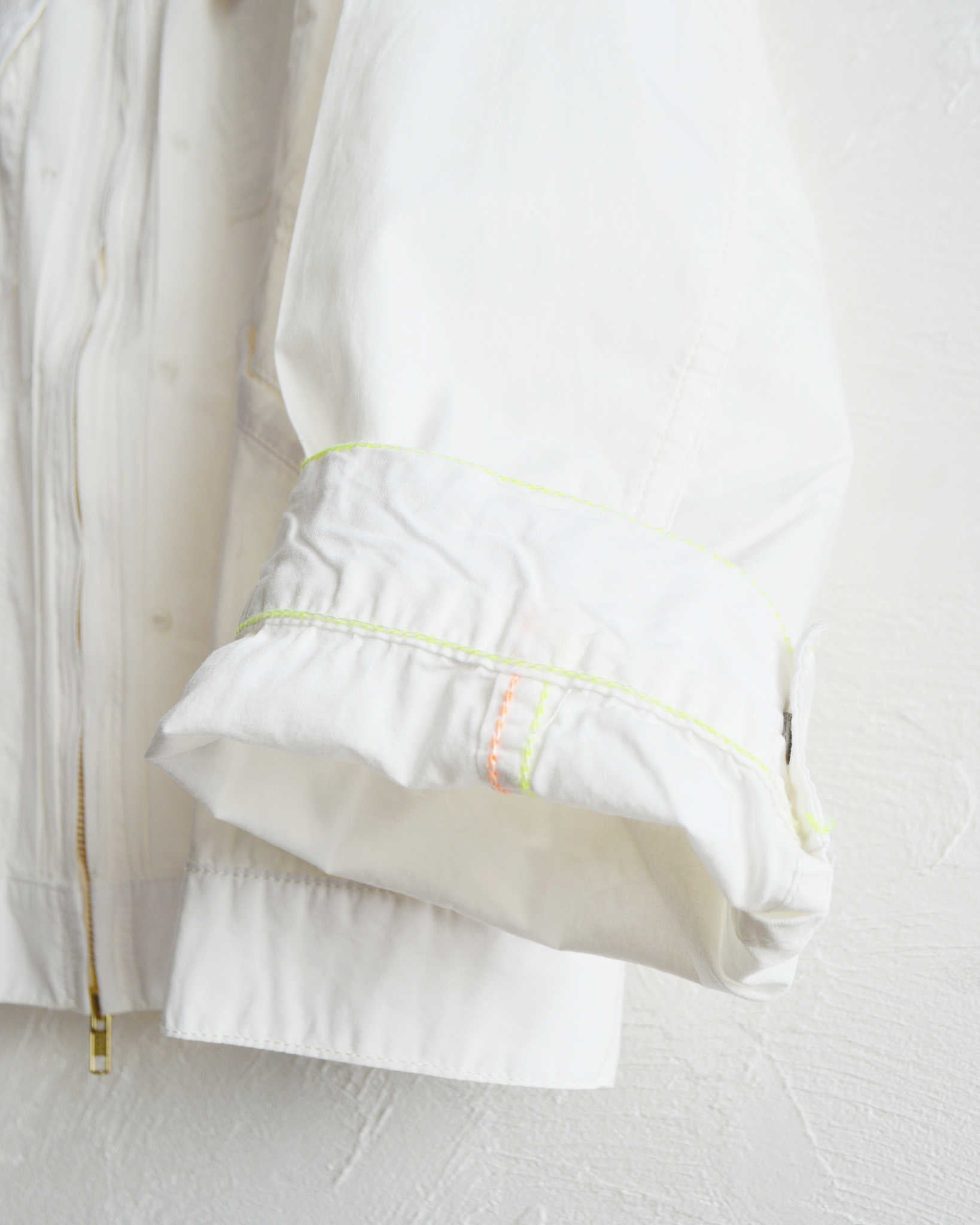 IMPRESTORE インプレストア / Ginny ジニー | ZIP JACKET ジップジャケット (WHITE POPLIN ホワイト)