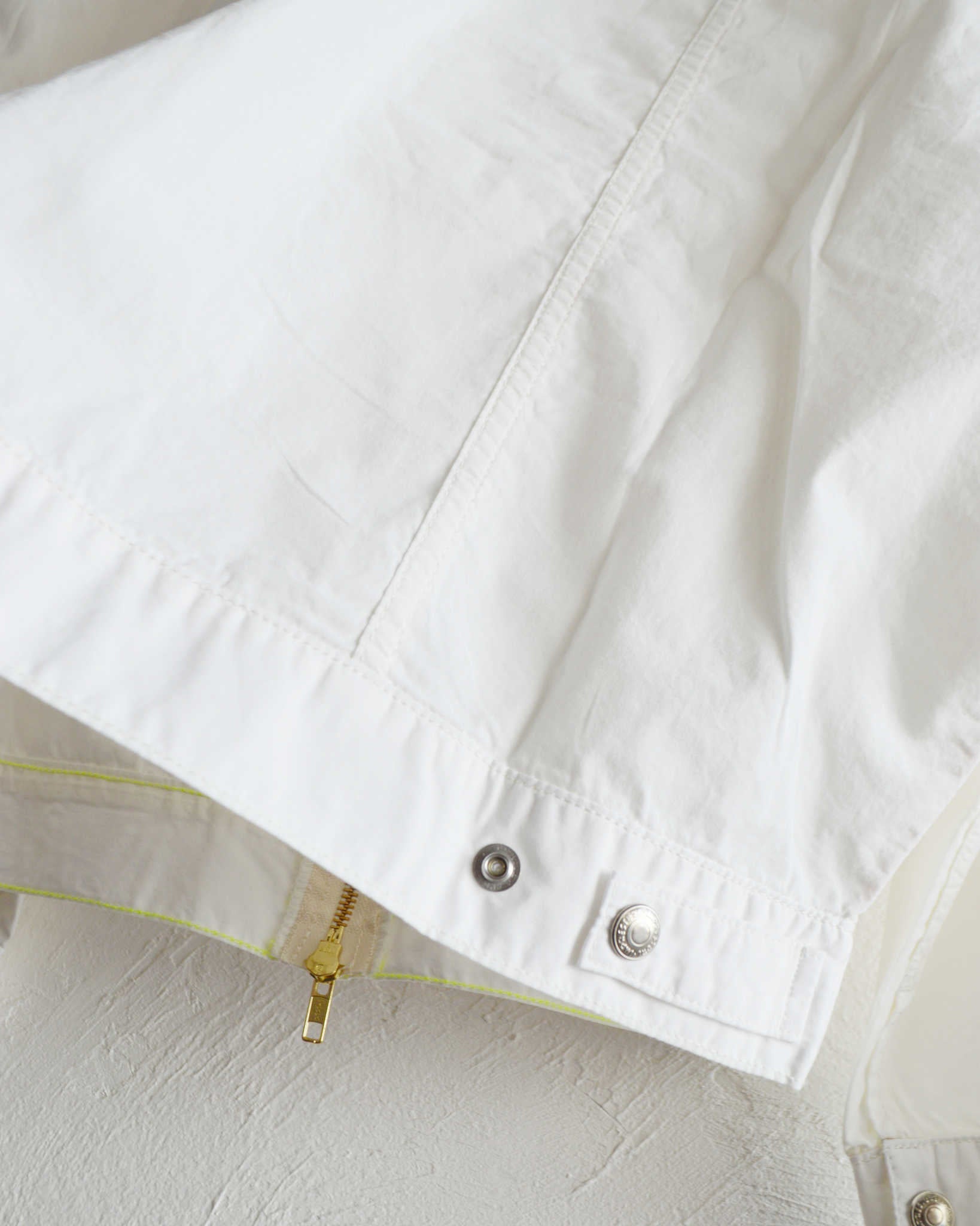 IMPRESTORE インプレストア / Ginny ジニー | ZIP JACKET ジップジャケット (WHITE POPLIN ホワイト)