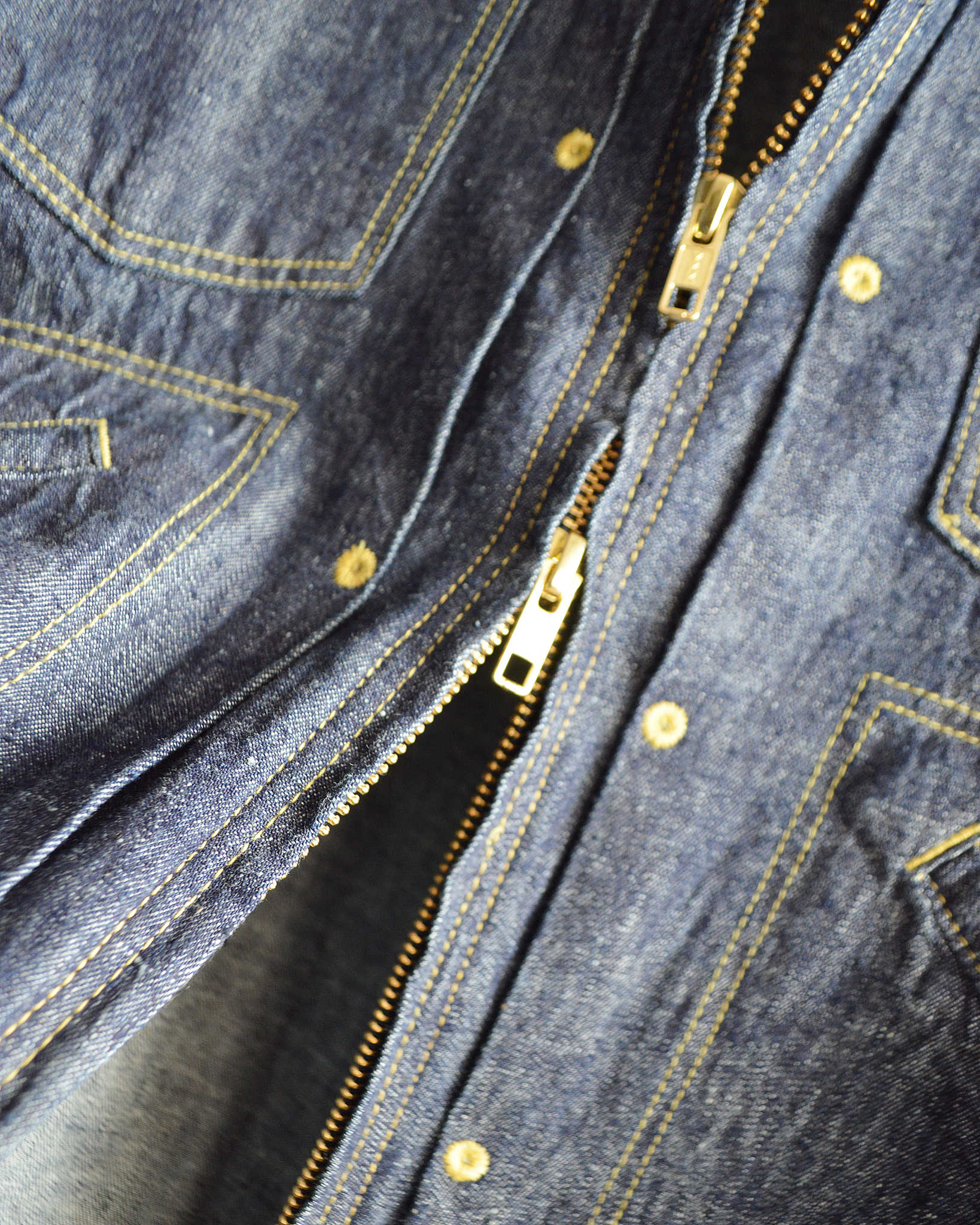 IMPRESTORE インプレストア / Ginny ジニー | 6.5ozZIP JACKET 6.5オンスジップジャケット (BLUE DENIM ONE WASH ブルーデニムワンウォッシュ)