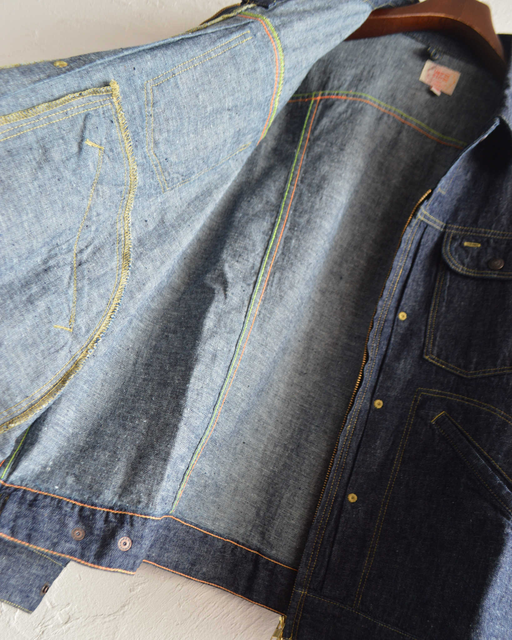 IMPRESTORE インプレストア / Ginny ジニー | 6.5ozZIP JACKET 6.5オンスジップジャケット (BLUE DENIM ONE WASH ブルーデニムワンウォッシュ)