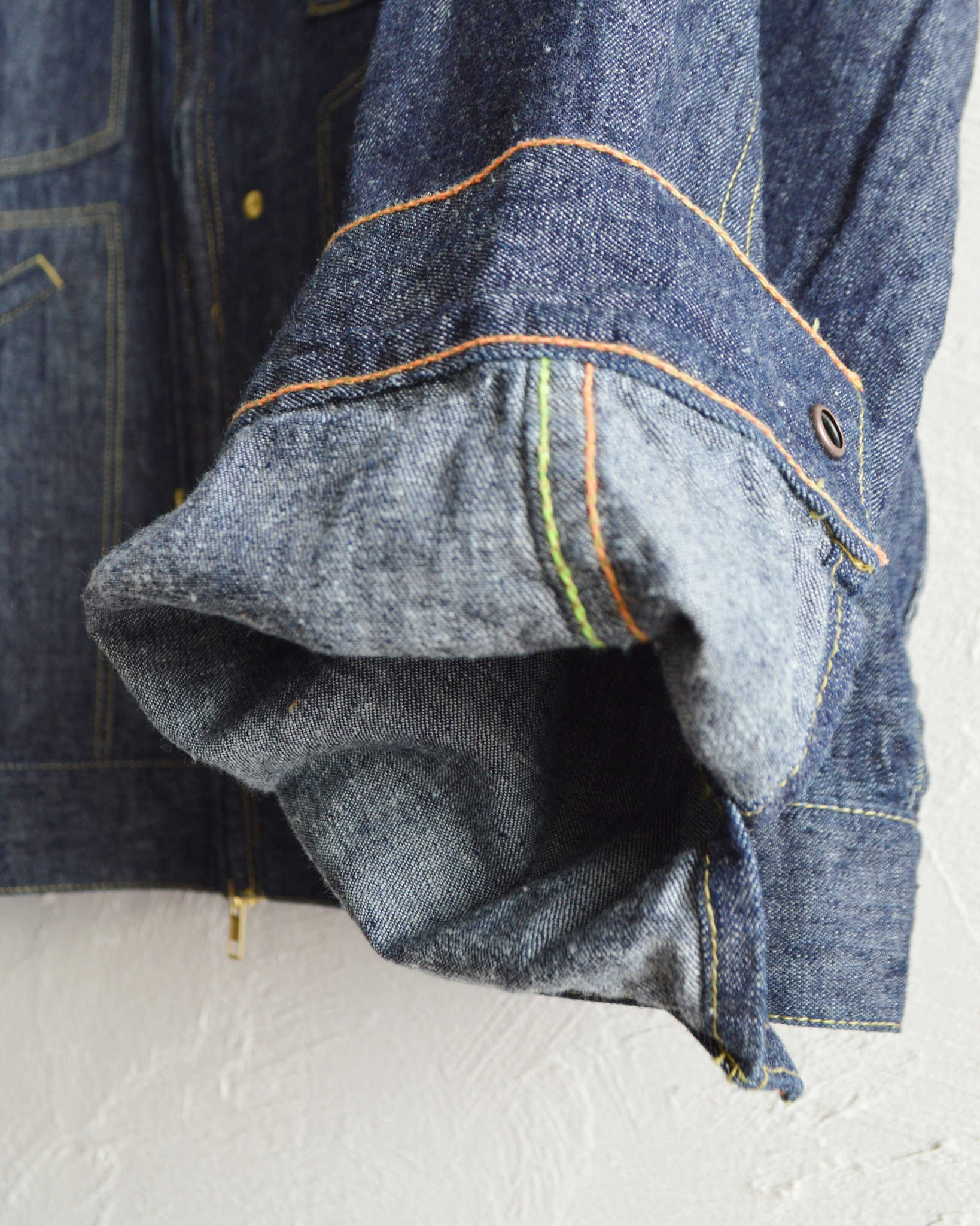 IMPRESTORE インプレストア / Ginny ジニー | 6.5ozZIP JACKET 6.5オンスジップジャケット (BLUE DENIM ONE WASH ブルーデニムワンウォッシュ)