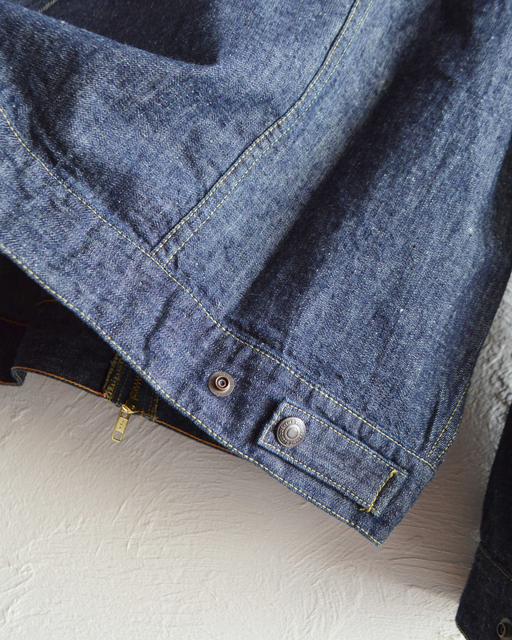 IMPRESTORE インプレストア / Ginny ジニー | 6.5ozZIP JACKET 6.5オンスジップジャケット (BLUE DENIM ONE WASH ブルーデニムワンウォッシュ)