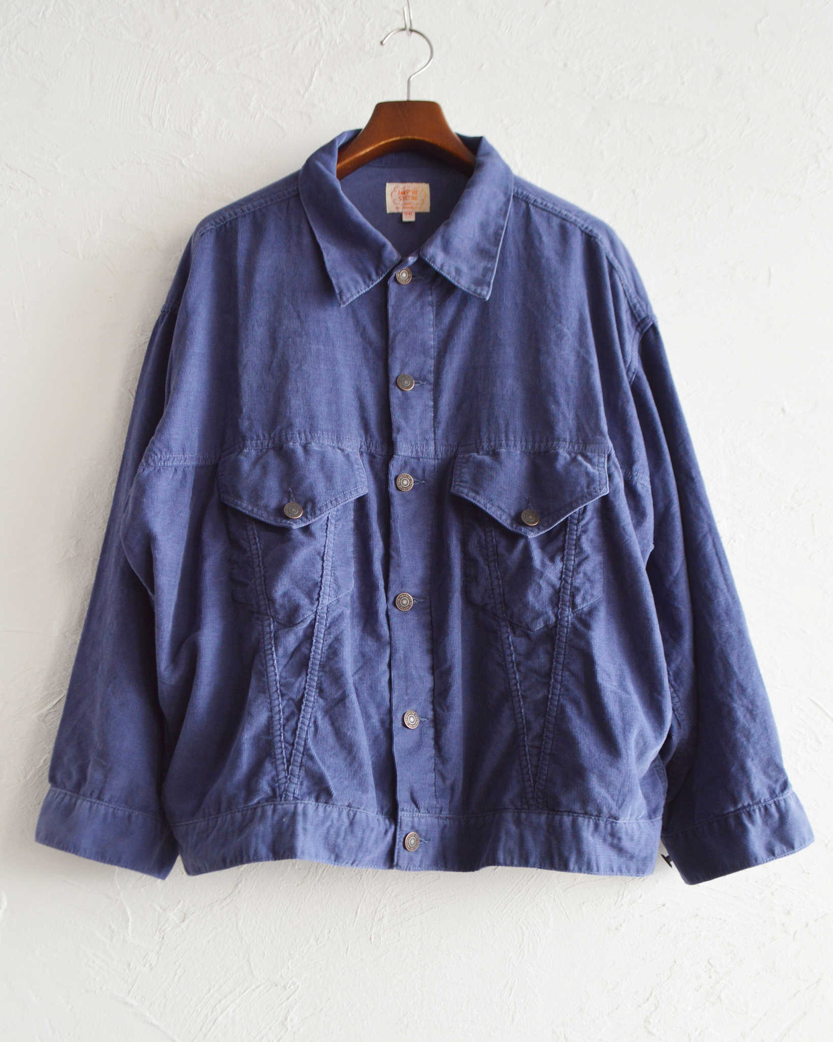 IMPRESTORE インプレストア / MARY マリー | 20W Corduroy Trucker Coat 20ウェールコーデュロイトラッカーコート (NAVY ネイビー)
