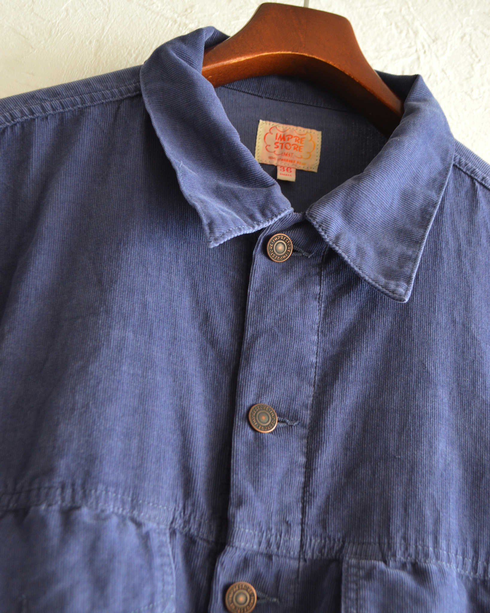 IMPRESTORE インプレストア / MARY マリー | 20W Corduroy Trucker Coat 20ウェールコーデュロイトラッカーコート (NAVY ネイビー)