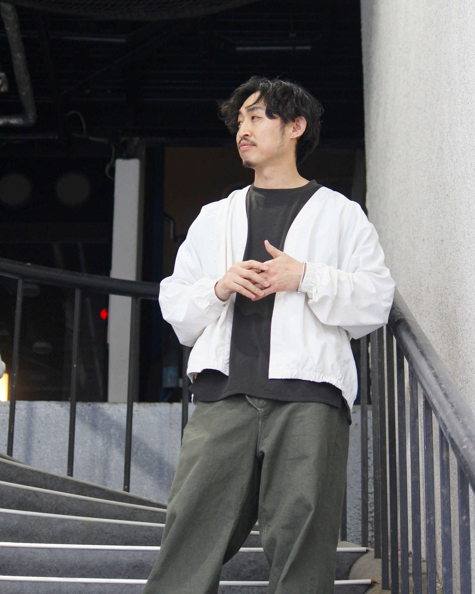 AXESQUIN アクシーズクイーン / CLASSIC WIND CARDIGAN LT クラシックウィンドカーディガンライト (WHITE ホワイト)