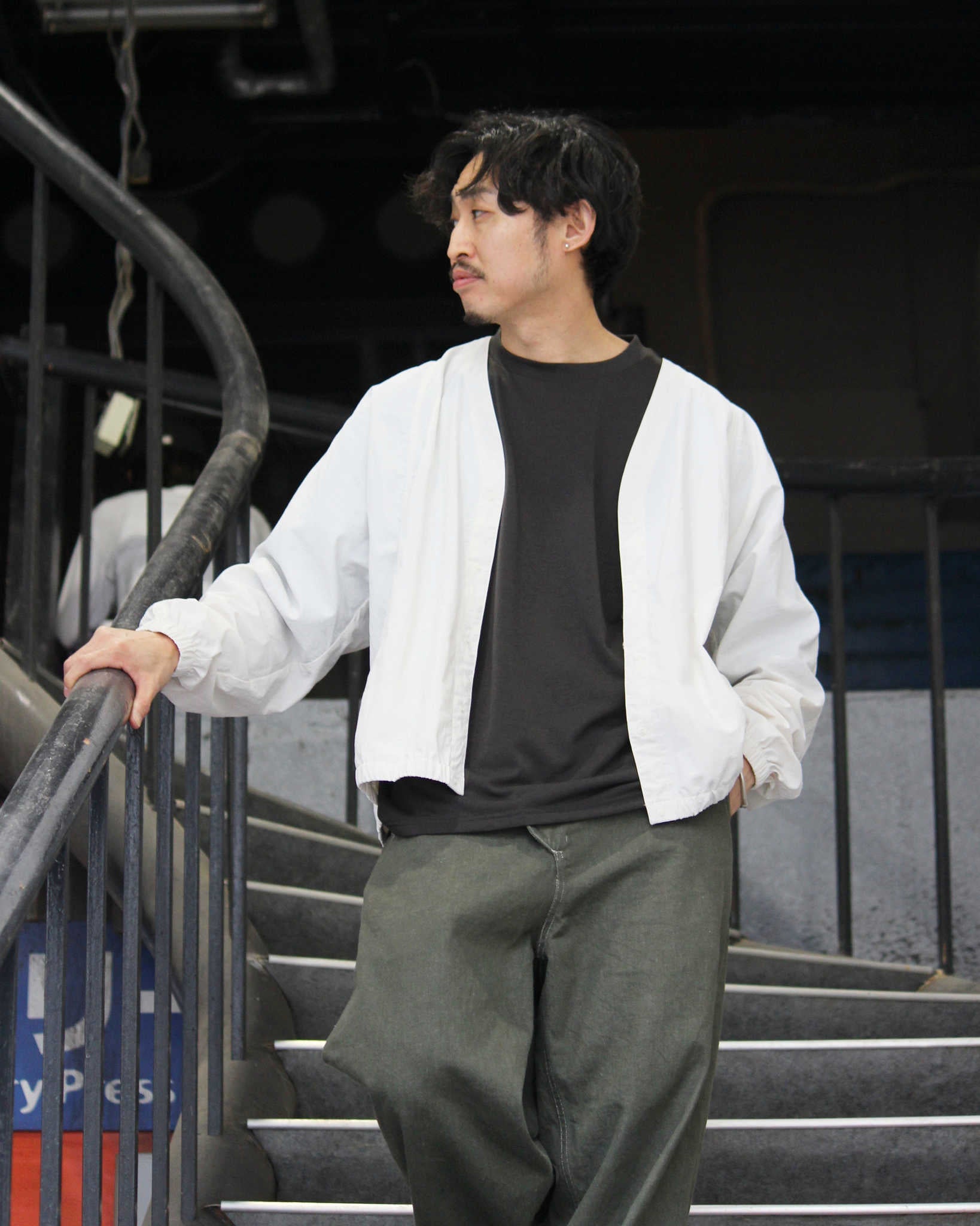 AXESQUIN アクシーズクイーン / CLASSIC WIND CARDIGAN LT クラシックウィンドカーディガンライト (WHITE ホワイト)