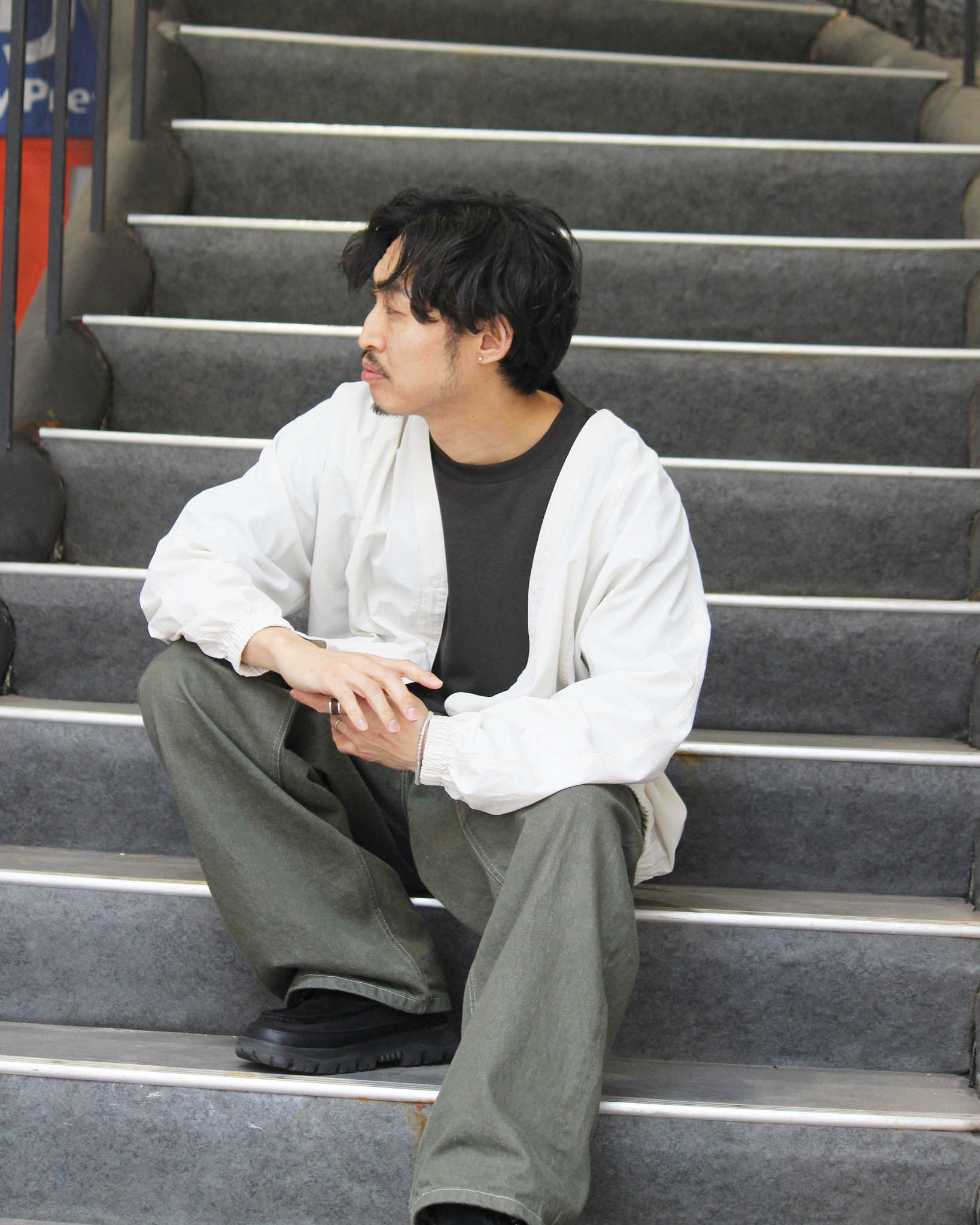 AXESQUIN アクシーズクイーン / CLASSIC WIND CARDIGAN LT クラシックウィンドカーディガンライト (WHITE ホワイト)