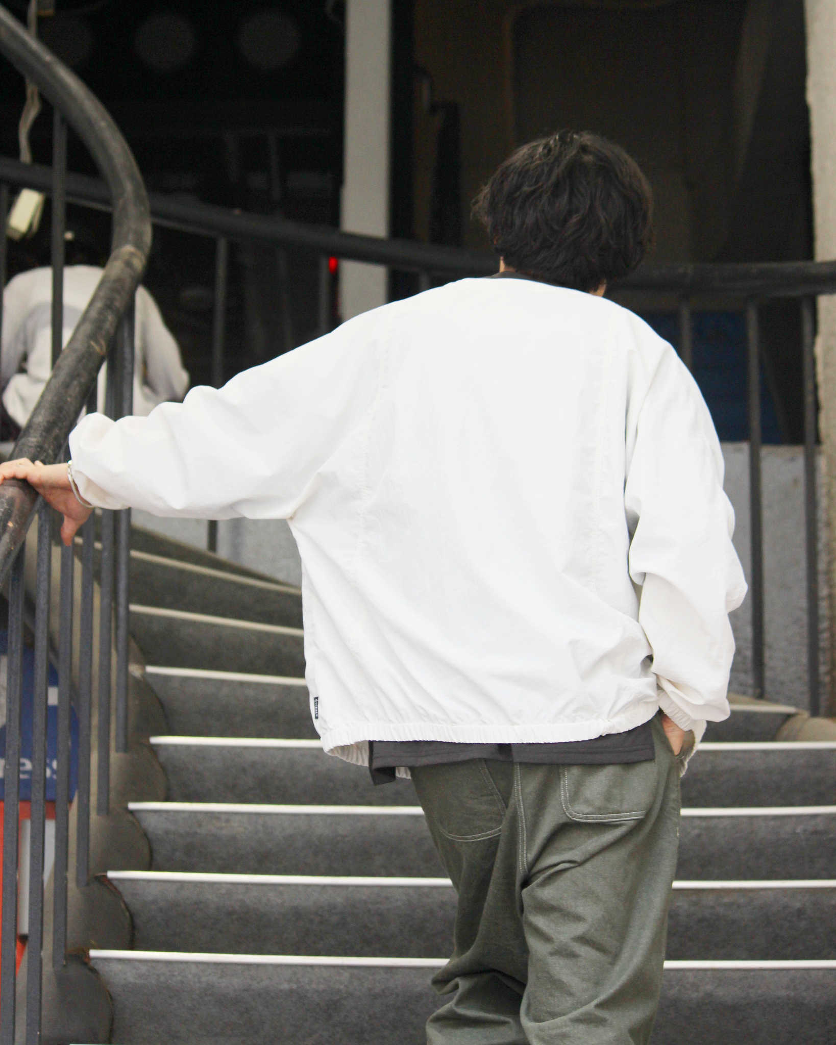 AXESQUIN アクシーズクイーン / CLASSIC WIND CARDIGAN LT クラシックウィンドカーディガンライト (WHITE ホワイト)