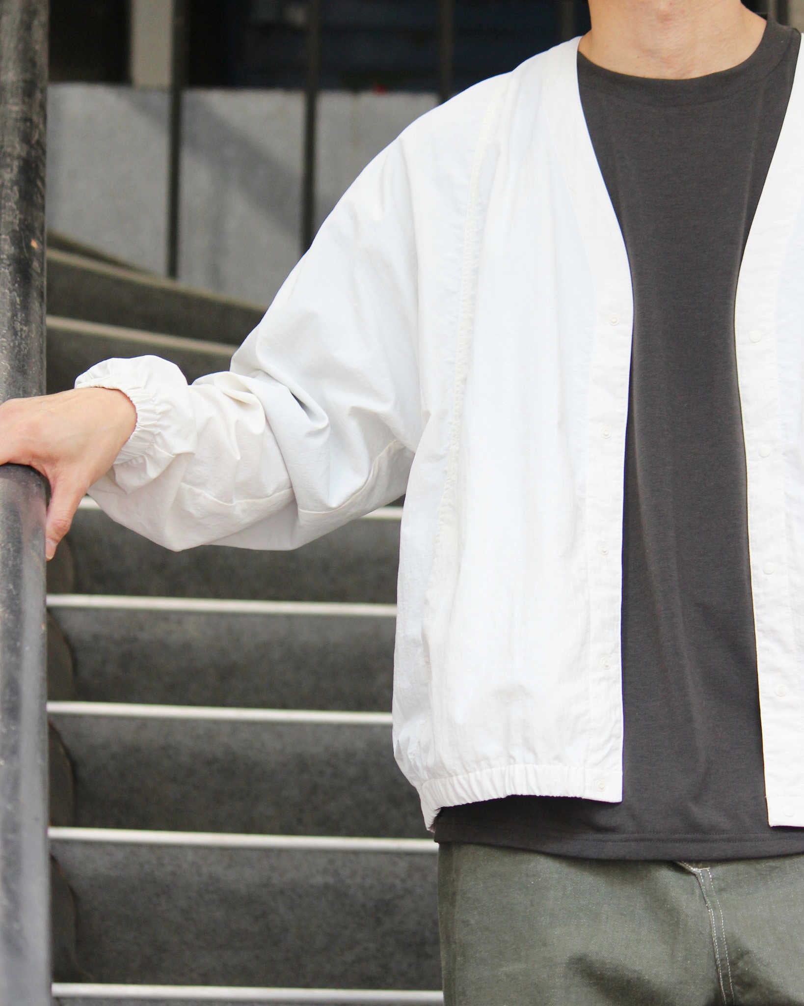 AXESQUIN アクシーズクイーン / CLASSIC WIND CARDIGAN LT クラシックウィンドカーディガンライト (WHITE ホワイト)